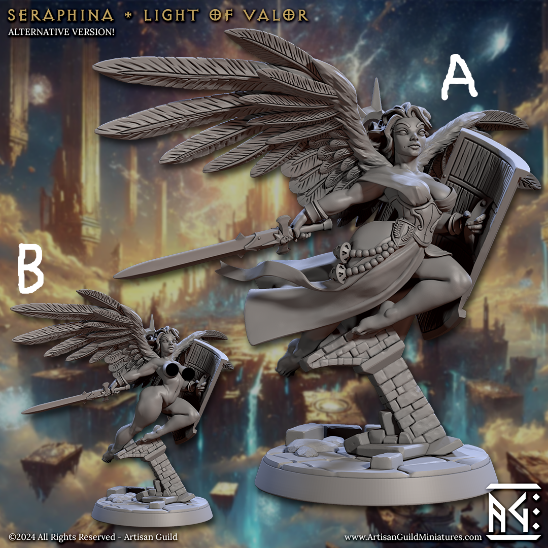 3D Printed Artisan Guild Seraphina - Light of Valor Wrath of the Malakim Set 28mm 32mm