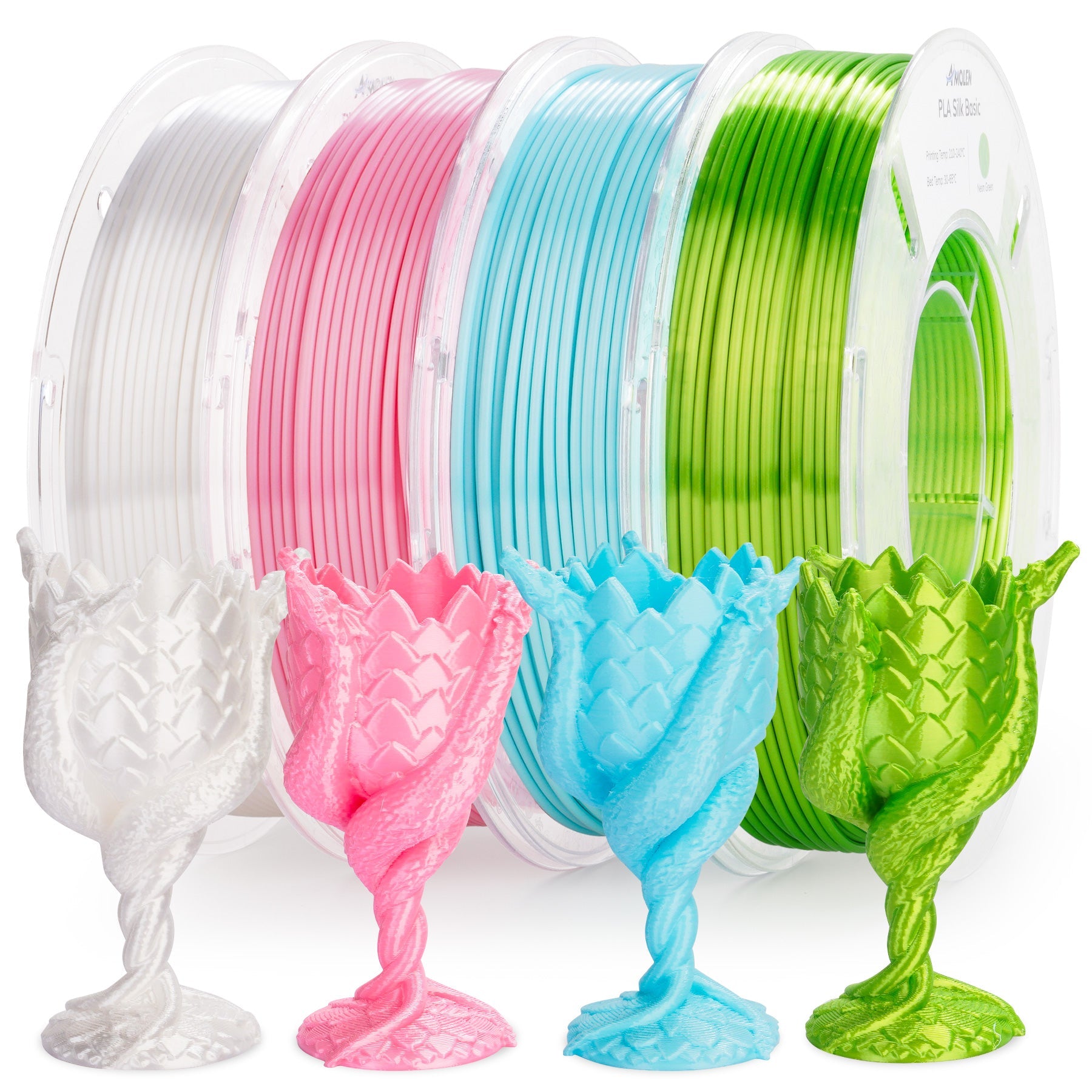 PLA Silk Basic Variety Pack (4x200g) - 1.75MM