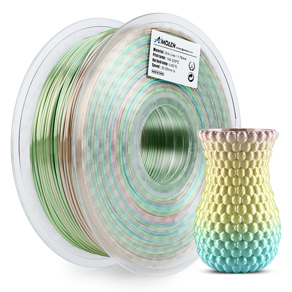 PLA Silk Rainbow 1.75mm, 1KG/2.2LB