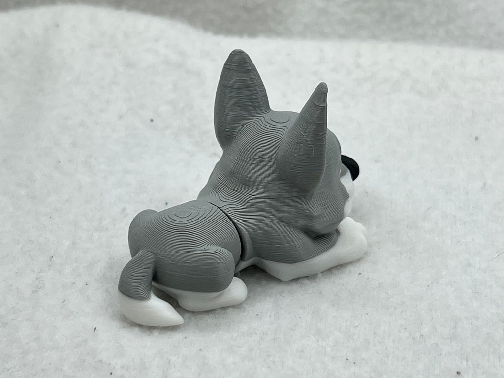 Flexible Articulated Wolf Toy 3D Printed Animal Figurine