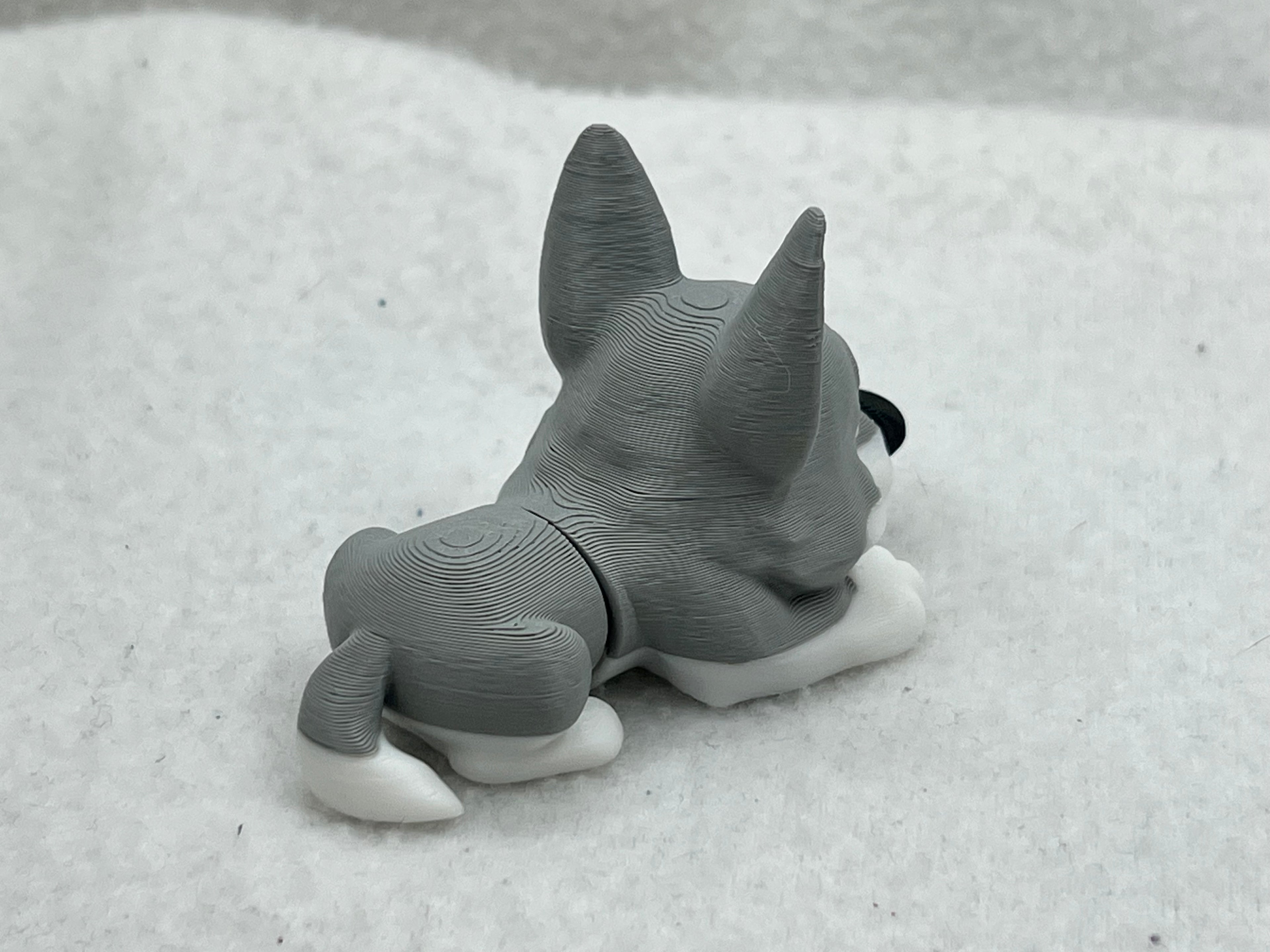Flexible Articulated Wolf Toy 3D Printed Animal Figurine