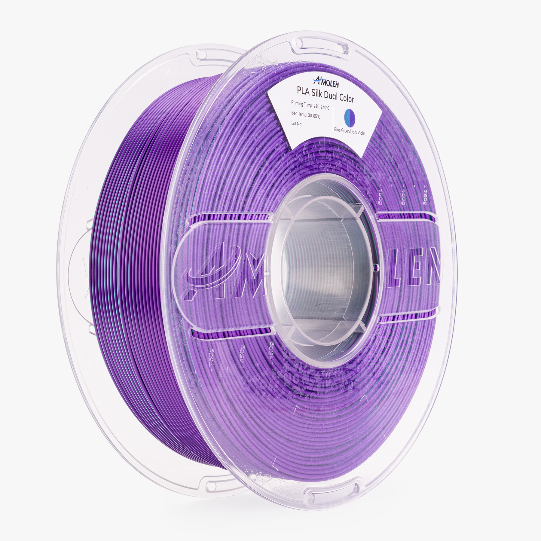 PLA Silk Dual Color Filament 1.75mm, 1KG/2.2LB
