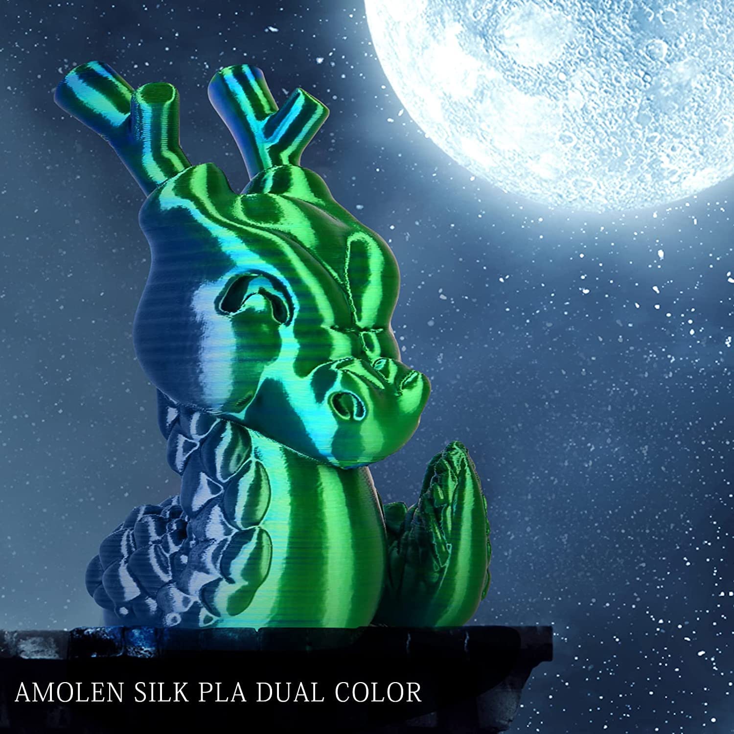 PLA Silk Dual Color Filament 1.75mm, 1KG/2.2LB