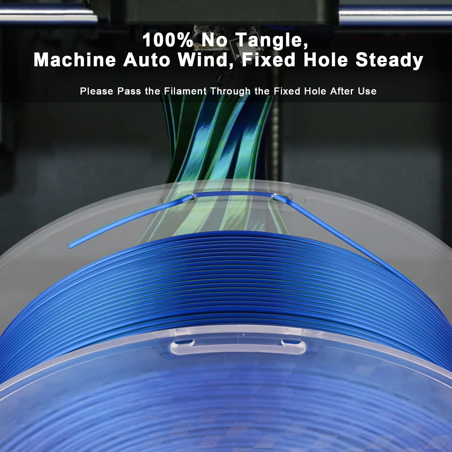 PLA Silk Dual Color Filament 1.75mm, 1KG/2.2LB