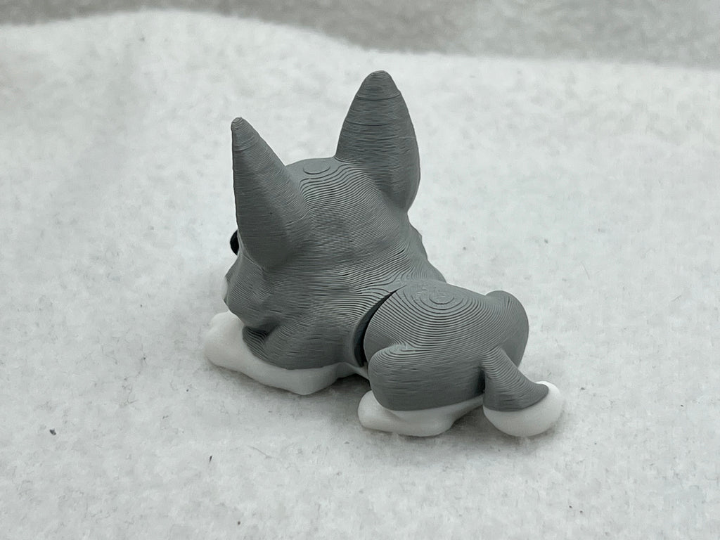 Flexible Articulated Wolf Toy 3D Printed Animal Figurine