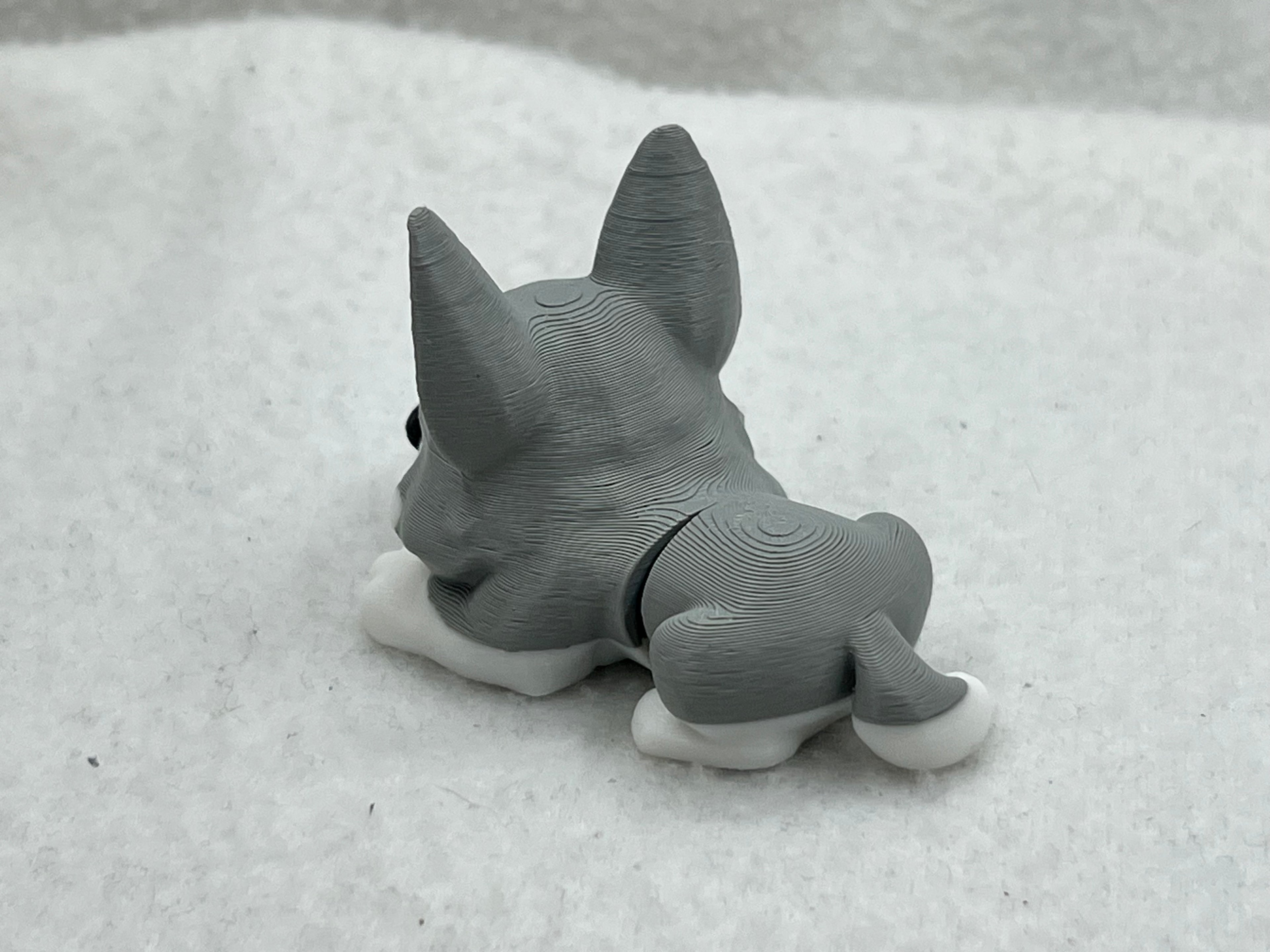 Flexible Articulated Wolf Toy 3D Printed Animal Figurine