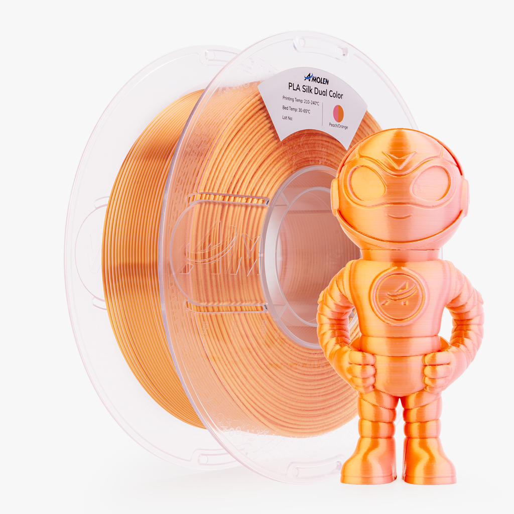 PLA Silk Dual Color Filament 1.75mm, 1KG/2.2LB