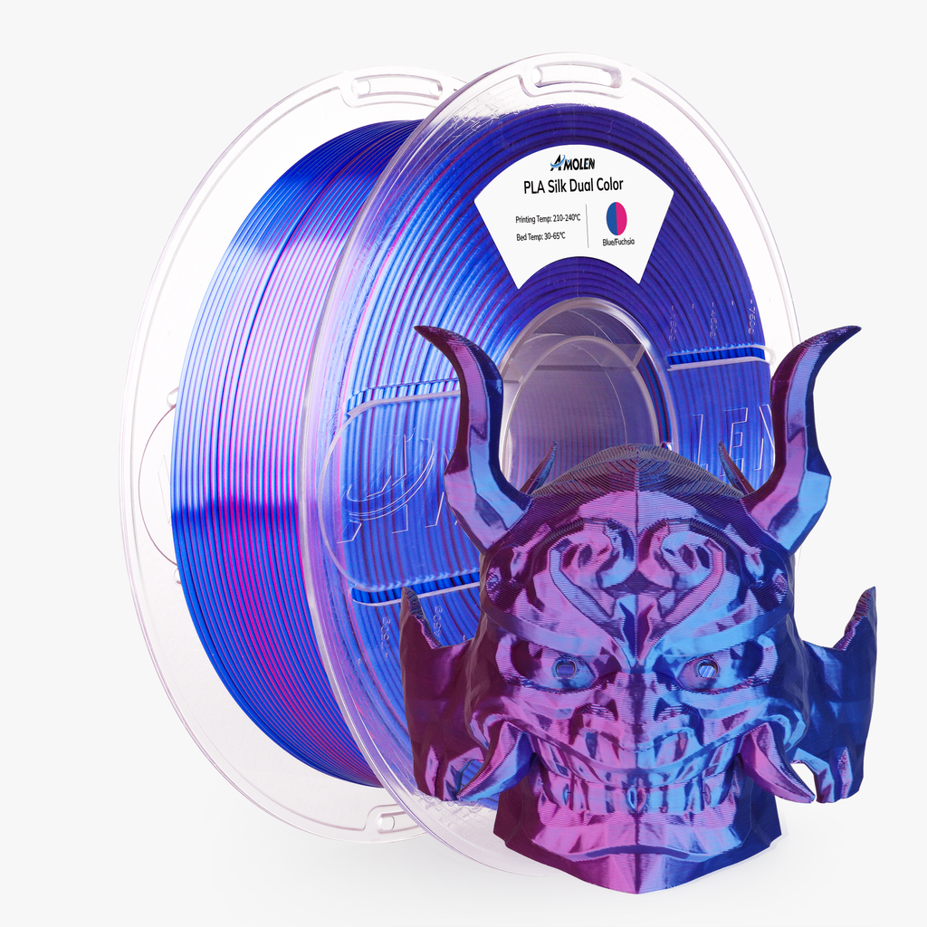 PLA Silk Dual Color Filament 1.75mm, 1KG/2.2LB