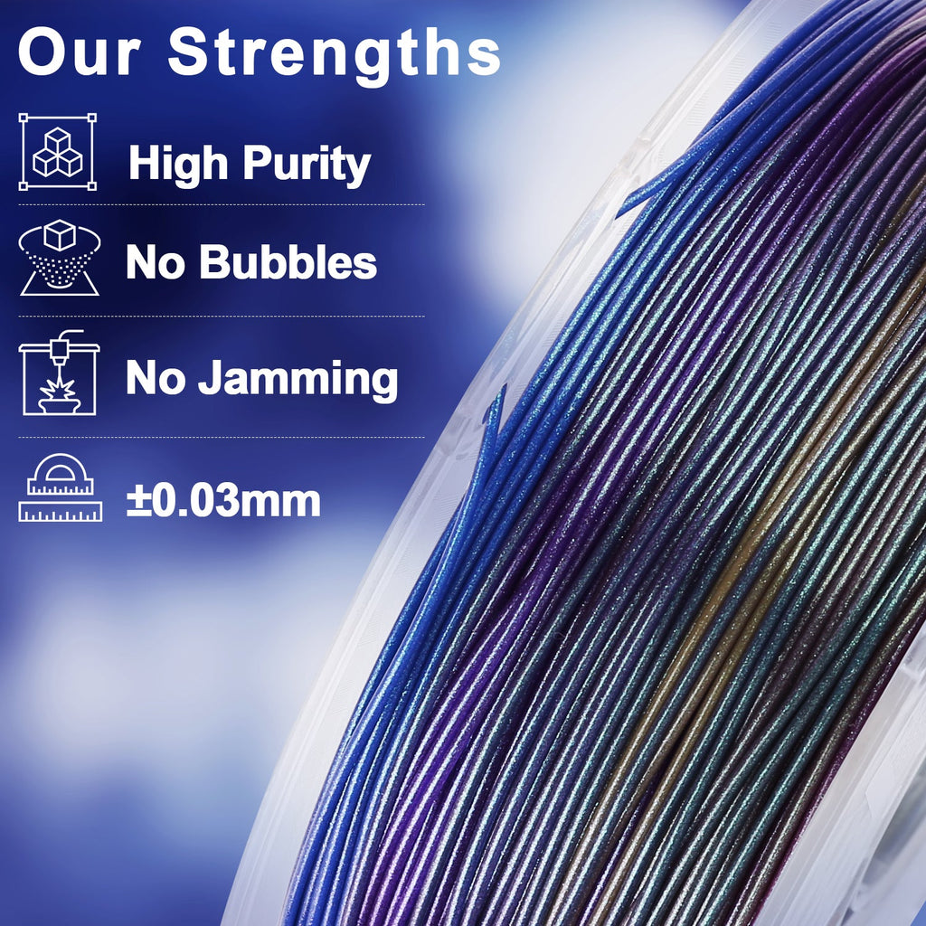 PLA Galaxy / Sparkle & Shiny 1.75mm, 1KG/2.2LB