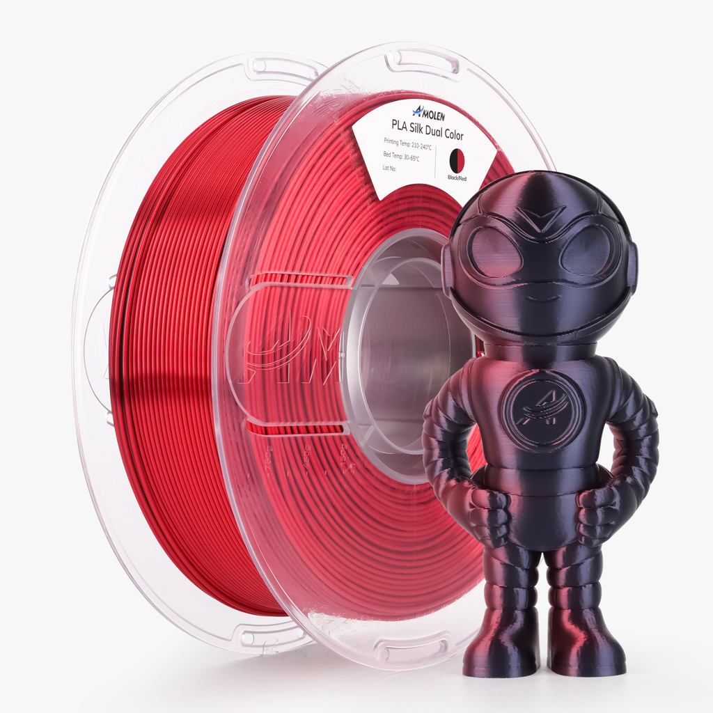 PLA Silk Dual Color Filament 1.75mm, 1KG/2.2LB
