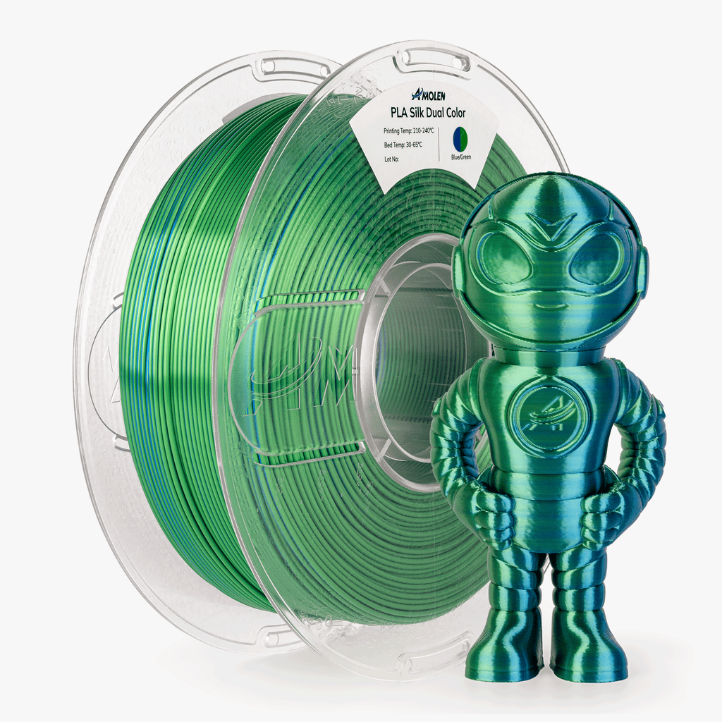 PLA Silk Dual Color Filament 1.75mm, 1KG/2.2LB
