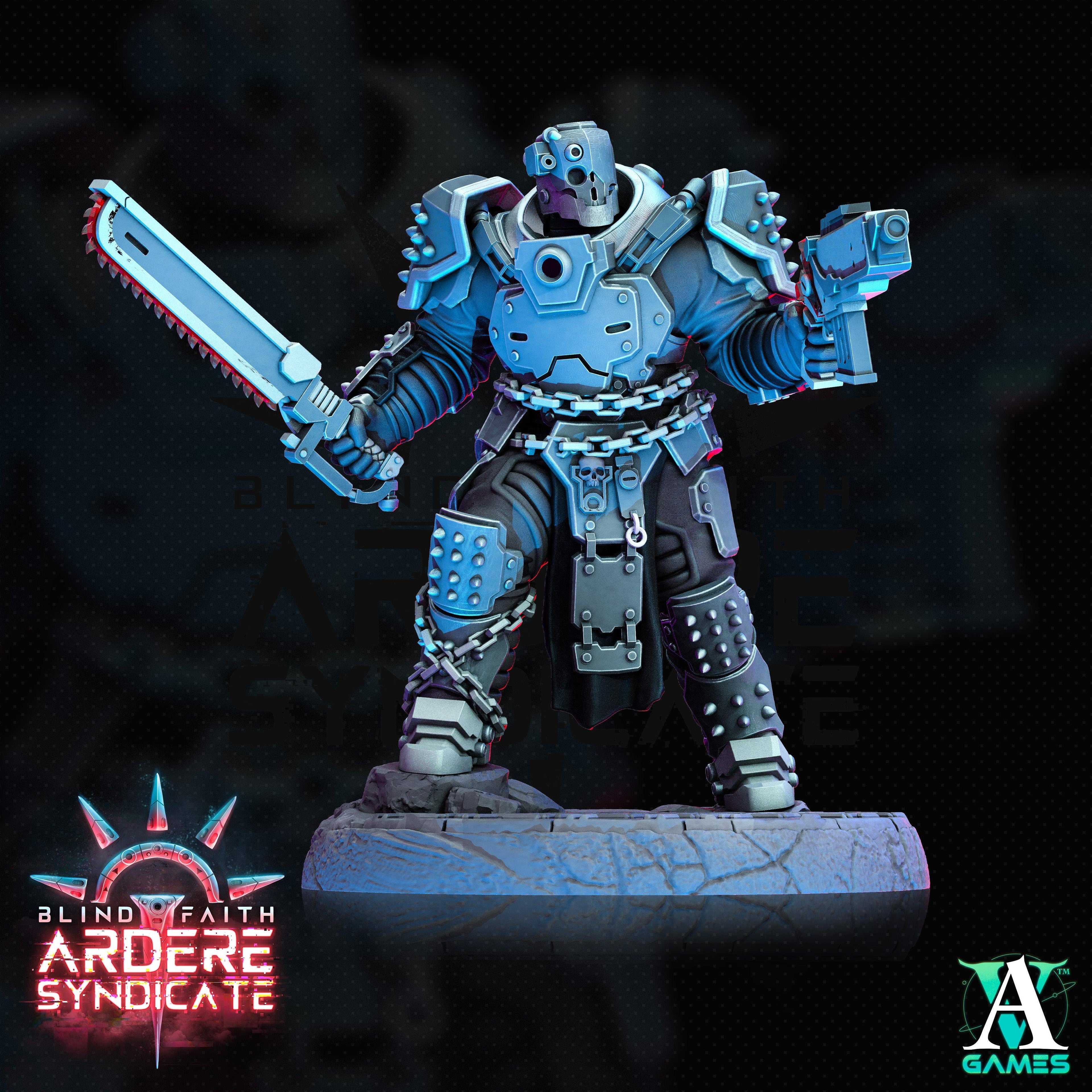 3D Printed Archvillain Games Arderite Heavy Infantry Blind Faith - Ardere Syndicate 28 32mm D&D