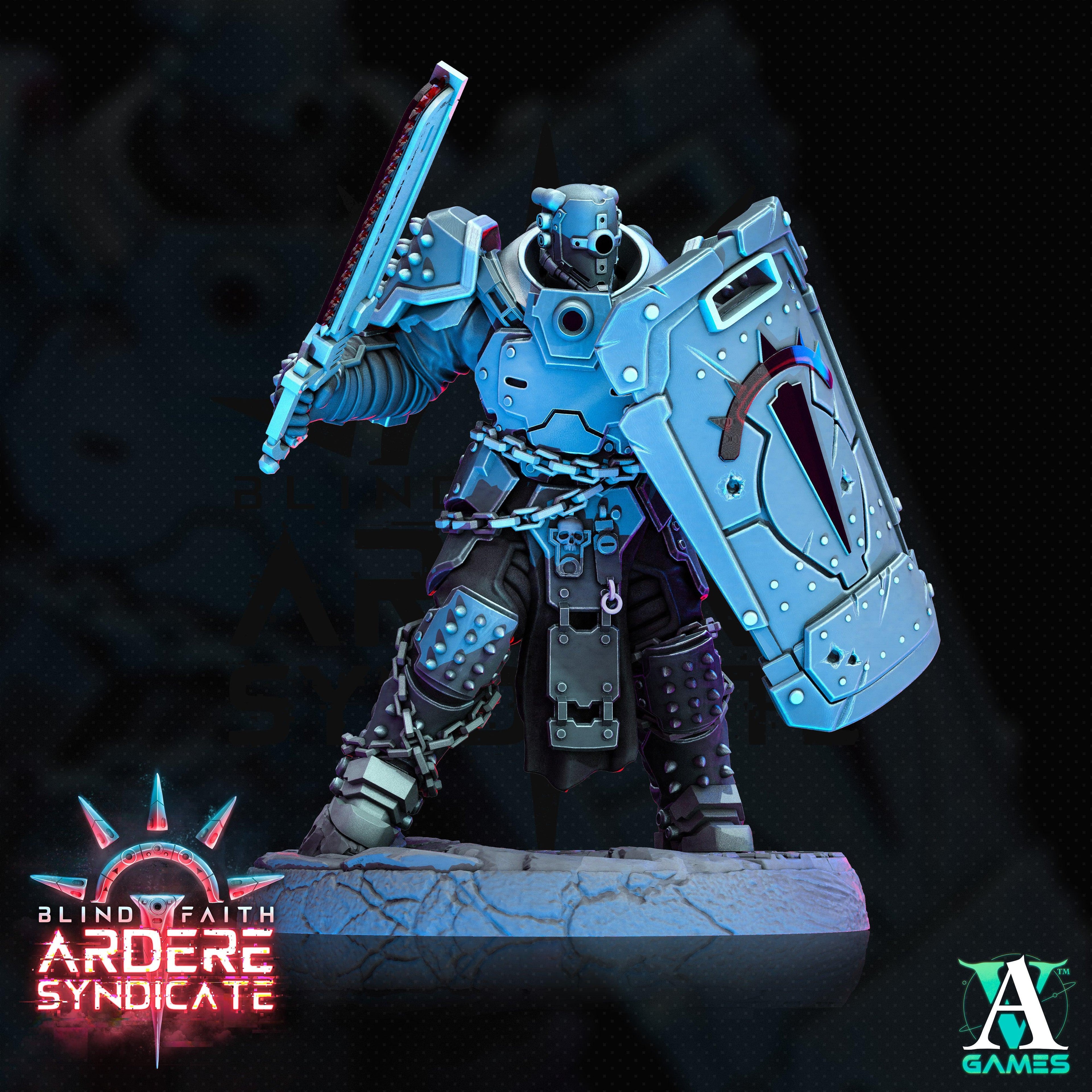 3D Printed Archvillain Games Arderite Heavy Infantry Blind Faith - Ardere Syndicate 28 32mm D&D