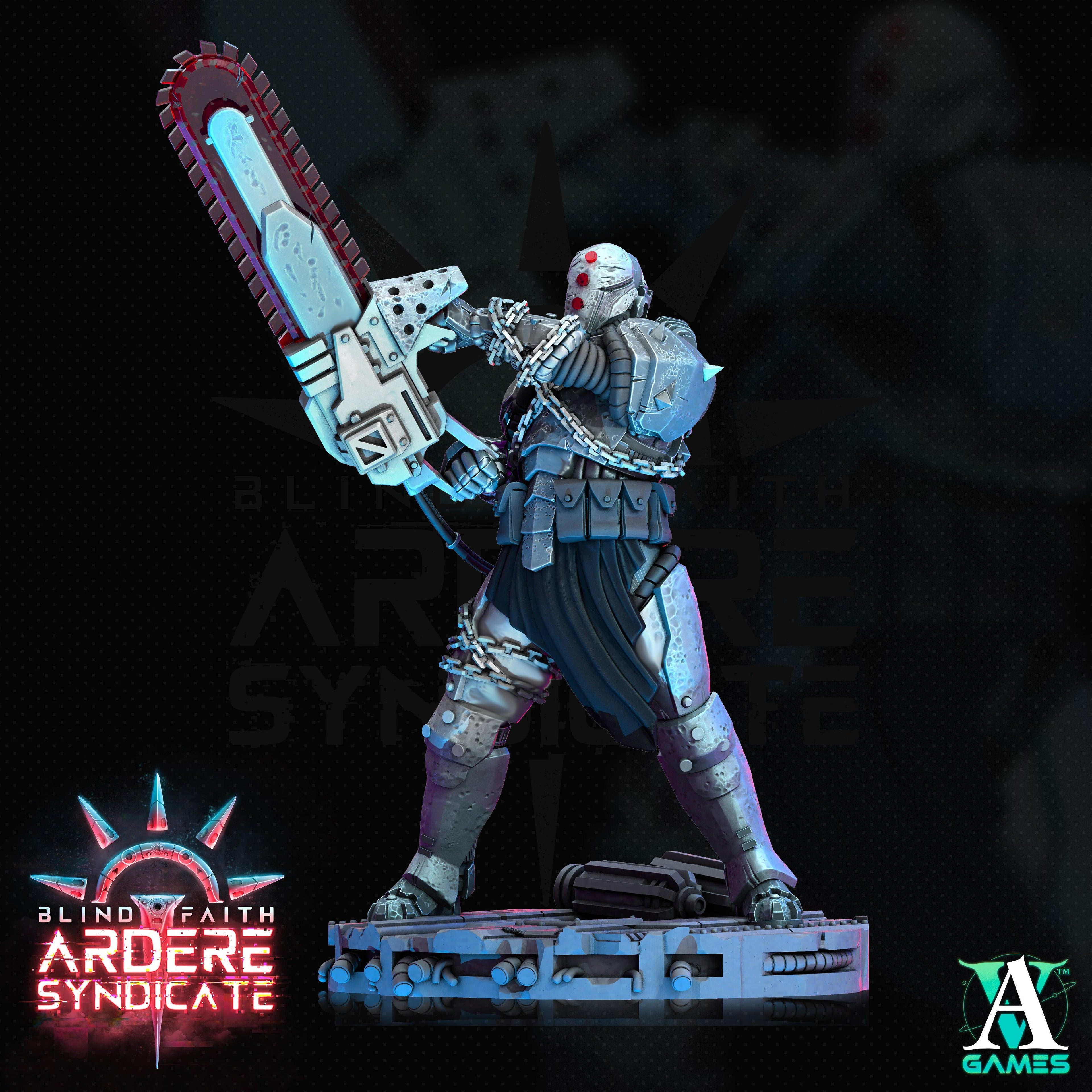 3D Printed Archvillain Games Arderite Light Infantry Blind Faith - Ardere Syndicate 28 32mm D&D