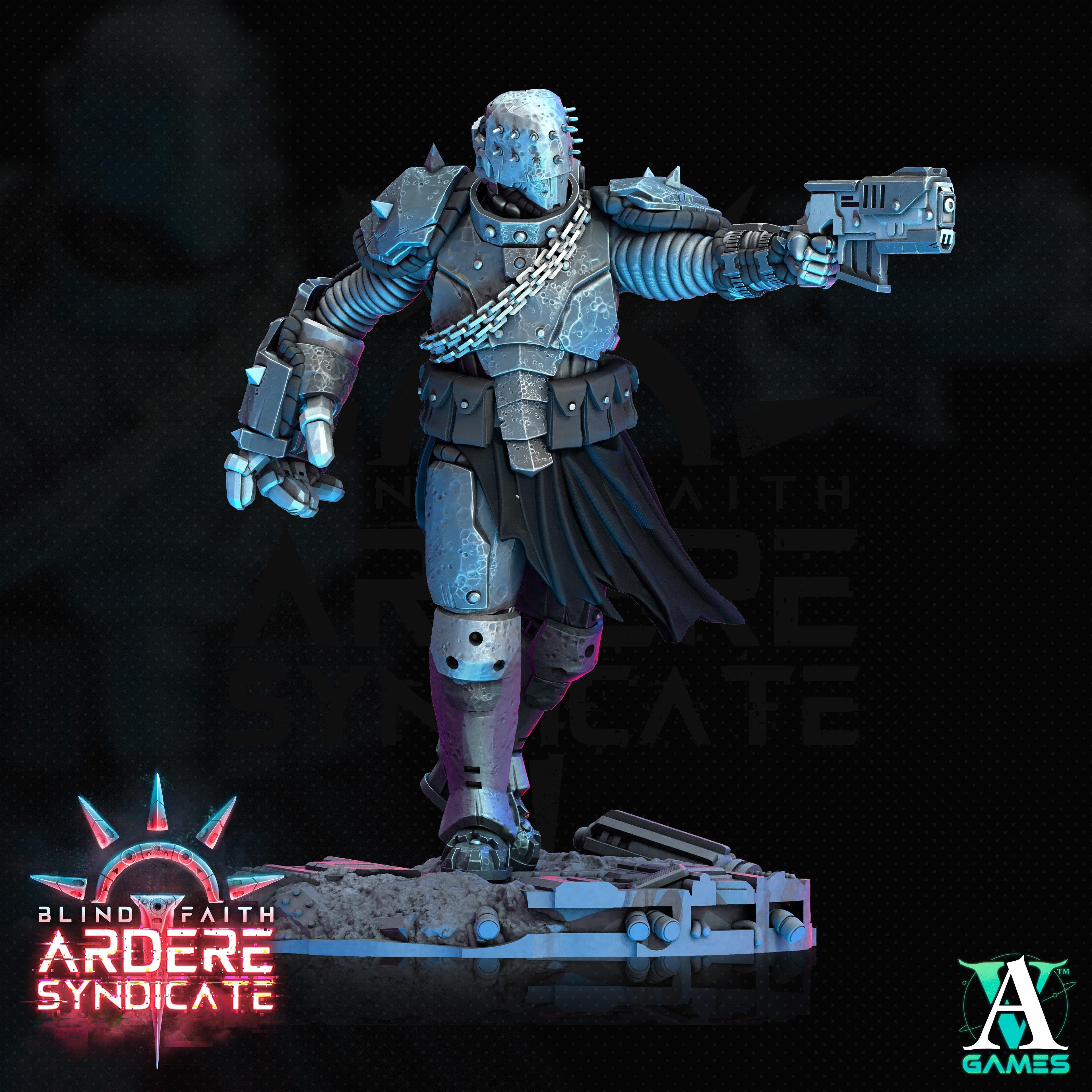 3D Printed Archvillain Games Arderite Light Infantry Blind Faith - Ardere Syndicate 28 32mm D&D
