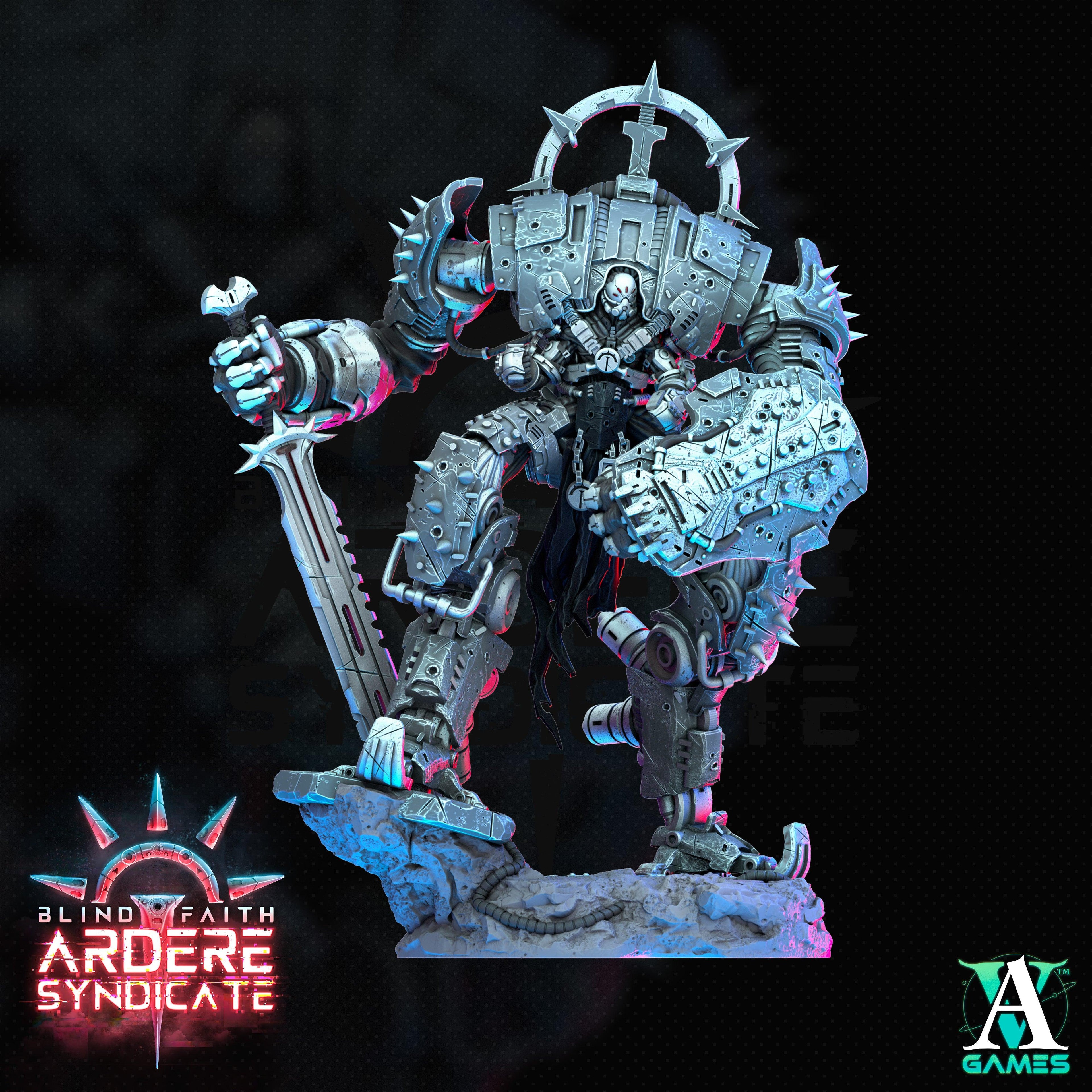 3D Printed Archvillain Games Arderite Sentinels Set Blind Faith - Ardere Syndicate 28 32mm D&D