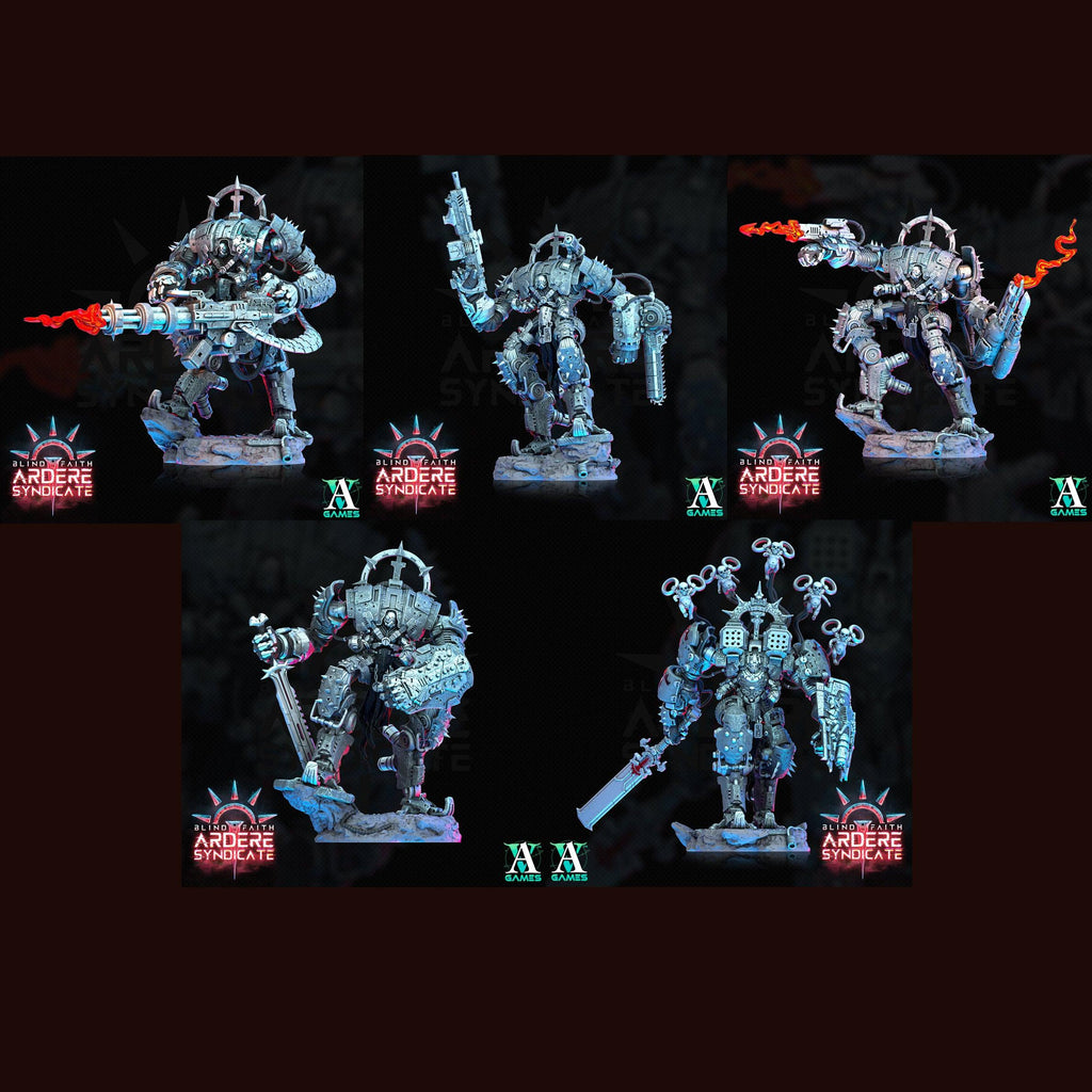 3D Printed Archvillain Games Arderite Sentinels VFX Set Blind Faith - Ardere Syndicate 28 32mm D&D