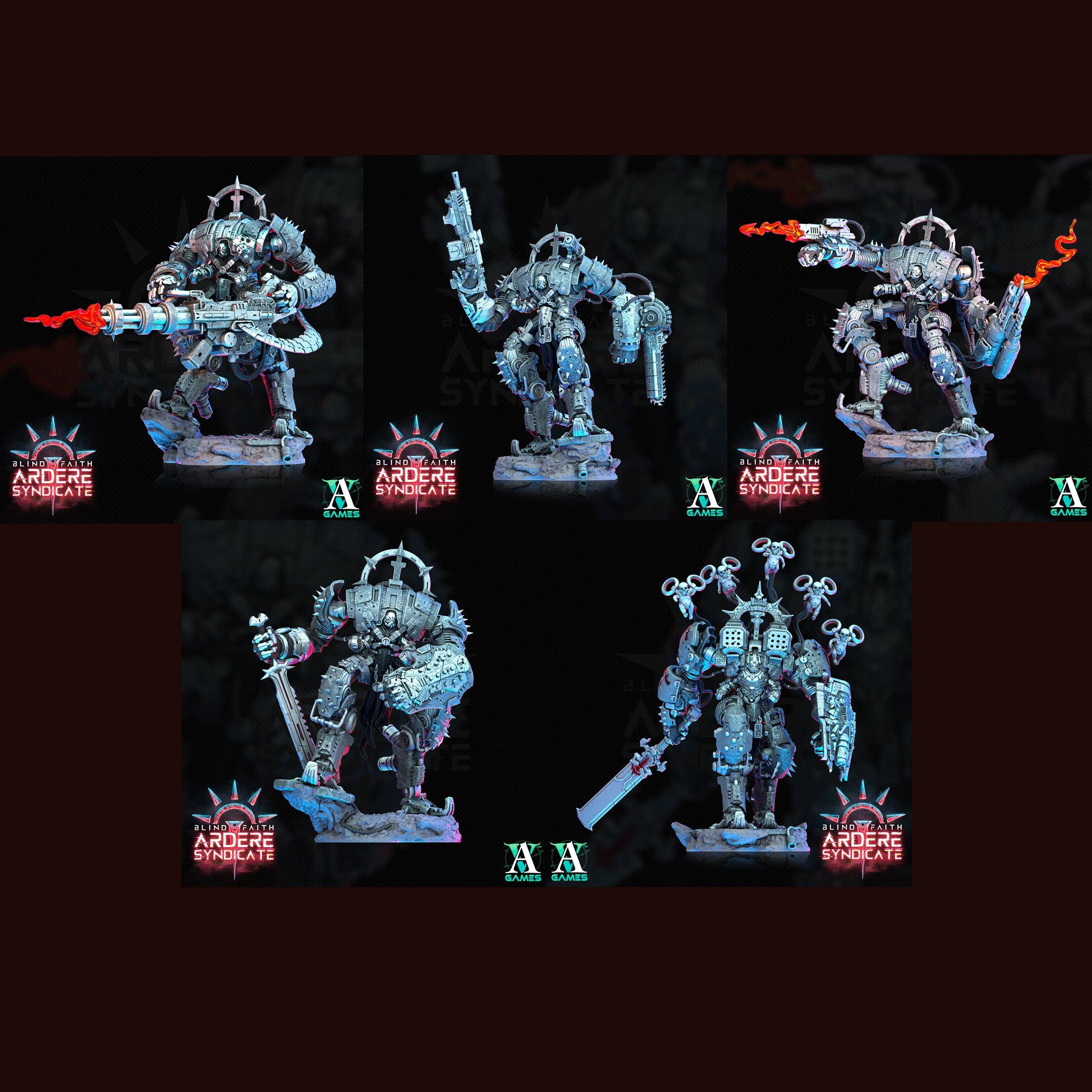 3D Printed Archvillain Games Arderite Sentinels VFX Set Blind Faith - Ardere Syndicate 28 32mm D&D