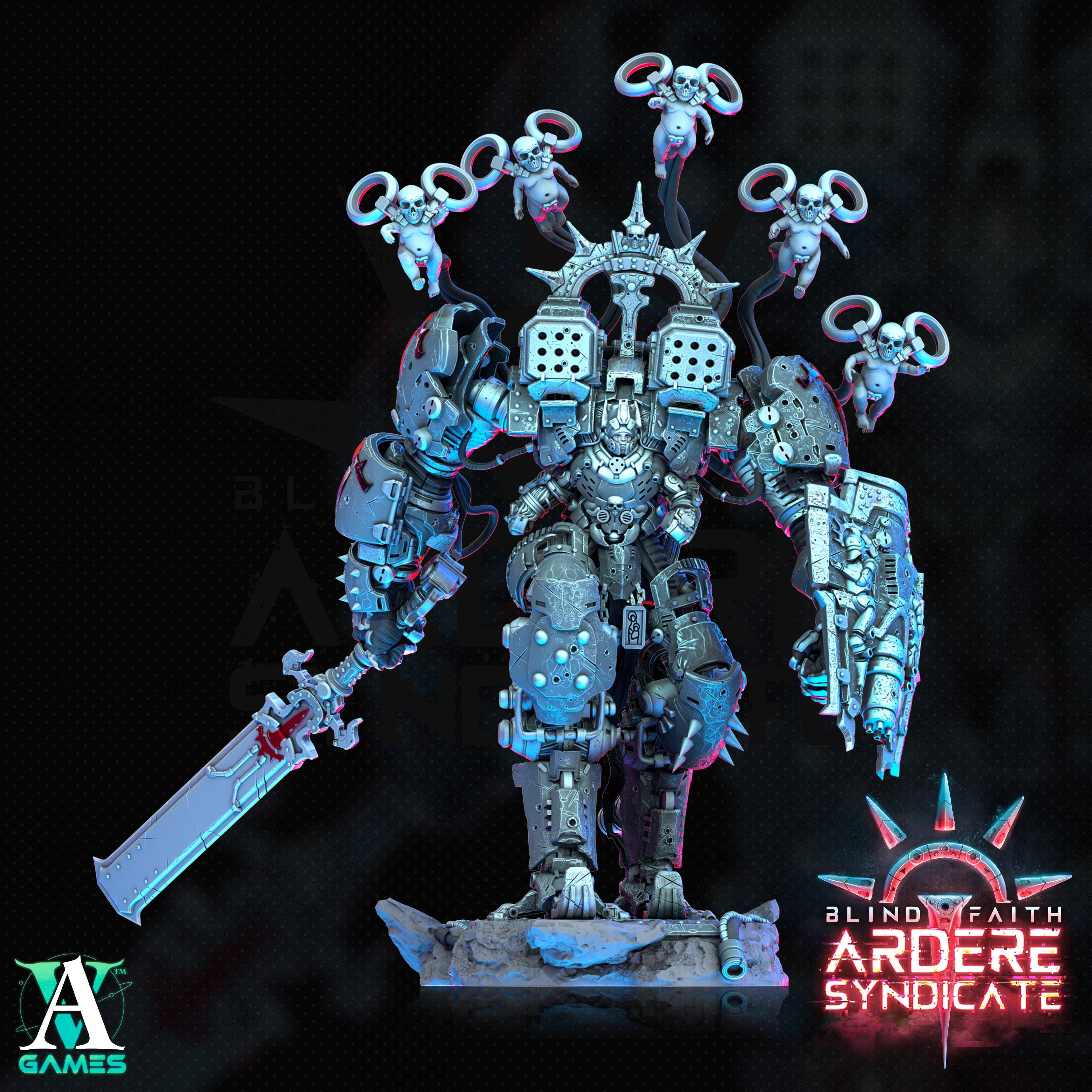 3D Printed Archvillain Games Arderite Sentinels VFX Set Blind Faith - Ardere Syndicate 28 32mm D&D