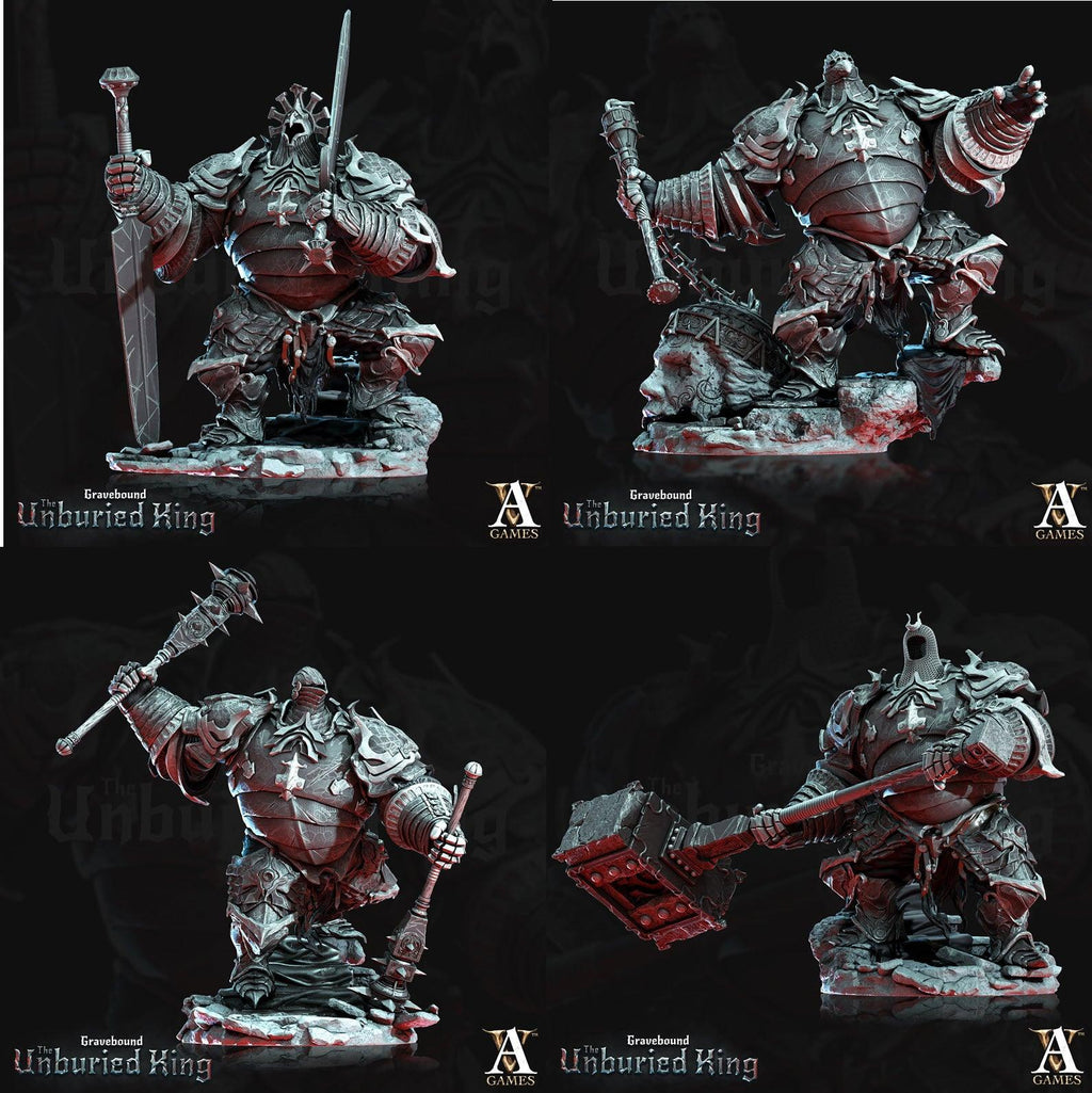 3D Printed Archvillain Games Arma Tenebris - Gravebound The Unburied King 28 32mm D&D