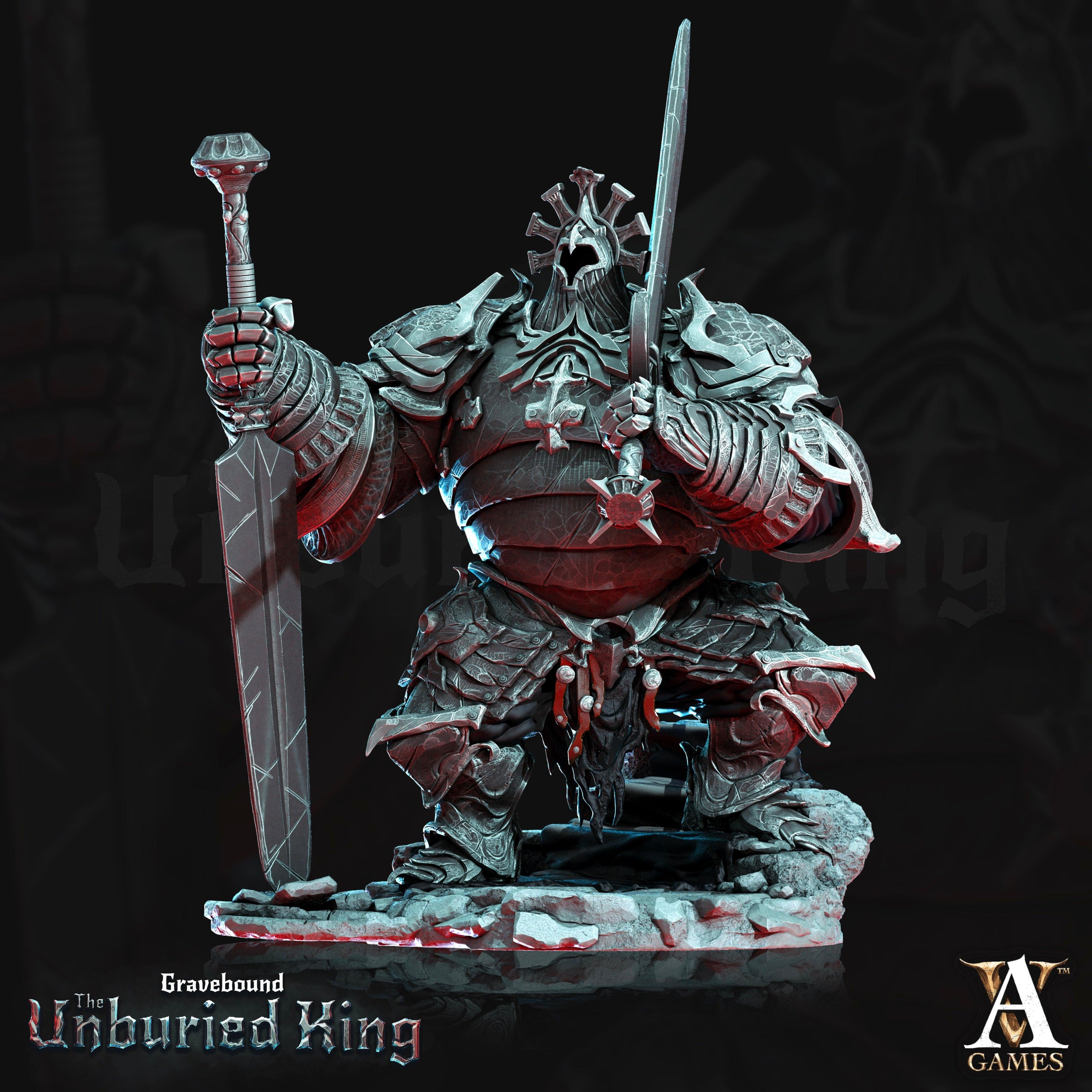 3D Printed Archvillain Games Arma Tenebris - Gravebound The Unburied King 28 32mm D&D