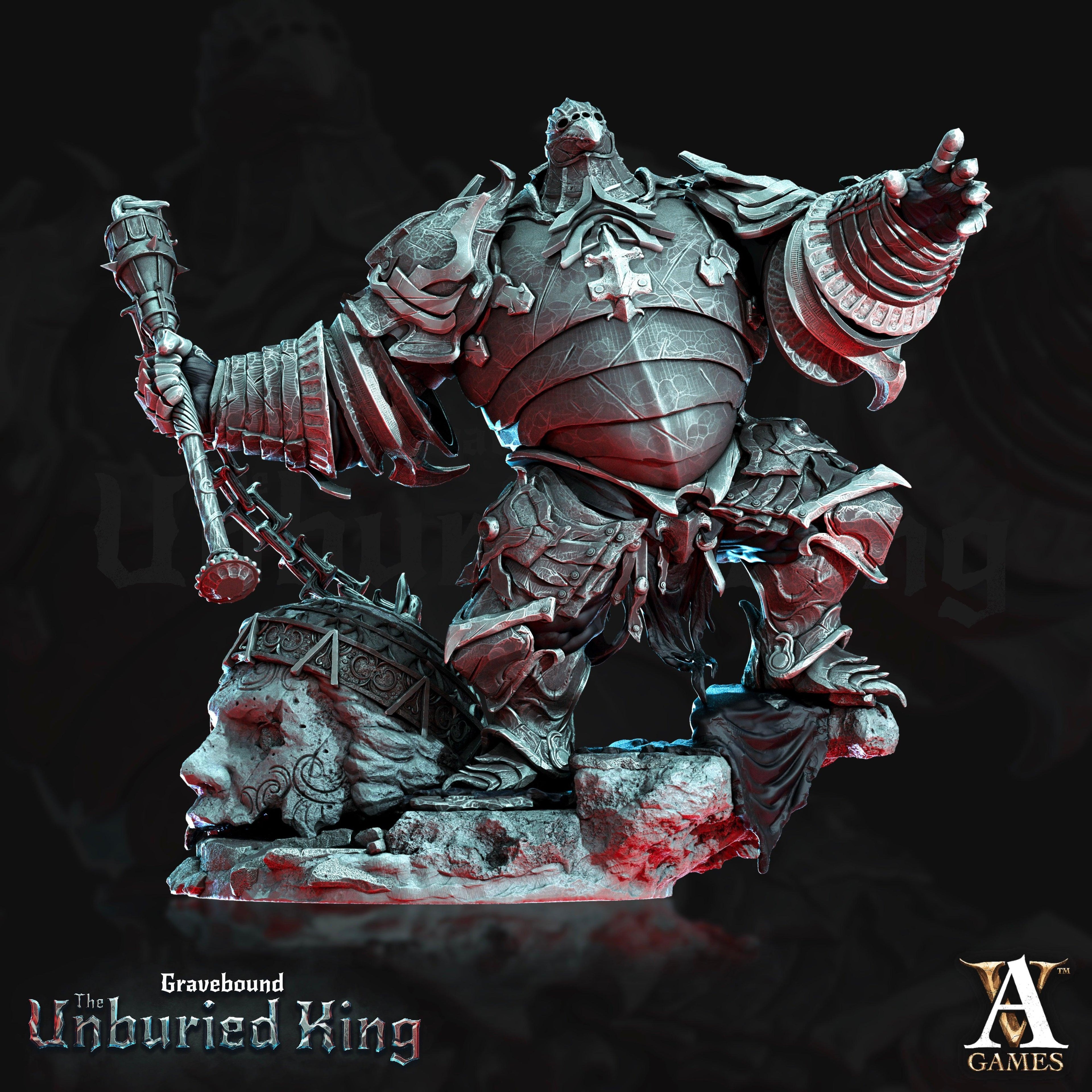 3D Printed Archvillain Games Arma Tenebris - Gravebound The Unburied King 28 32mm D&D