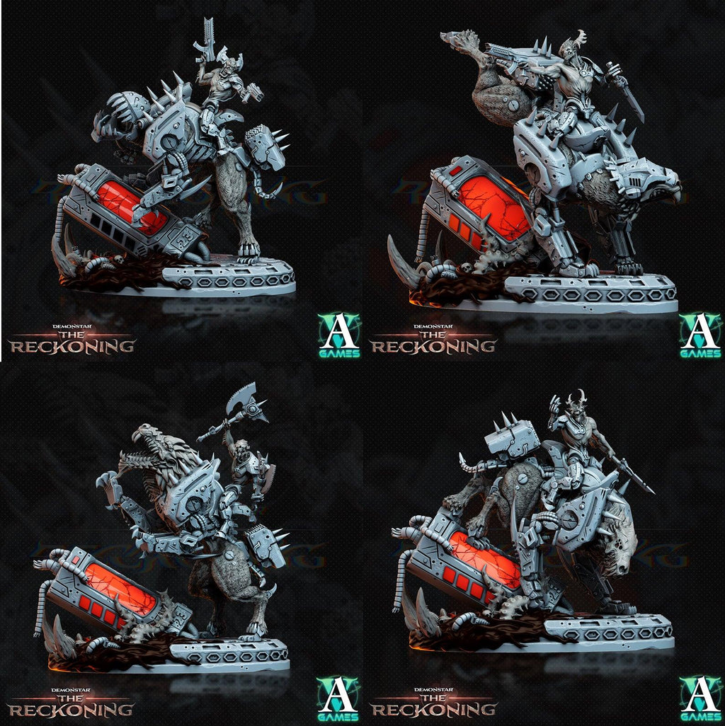 3D Printed Archvillain Games Armari Druraka Riders Demonstar - The Reckoning 28 32mm D&D