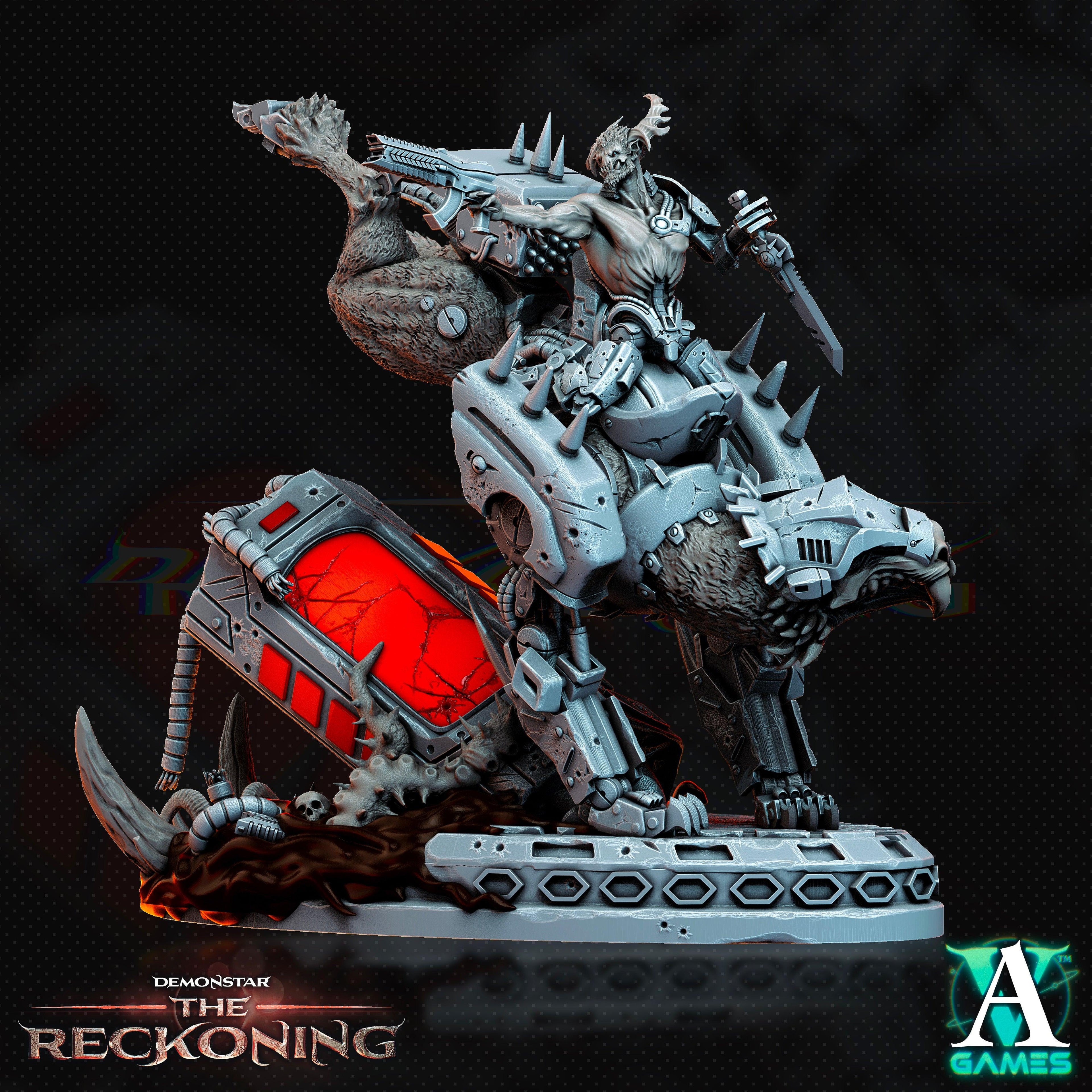 3D Printed Archvillain Games Armari Druraka Riders Demonstar - The Reckoning 28 32mm D&D