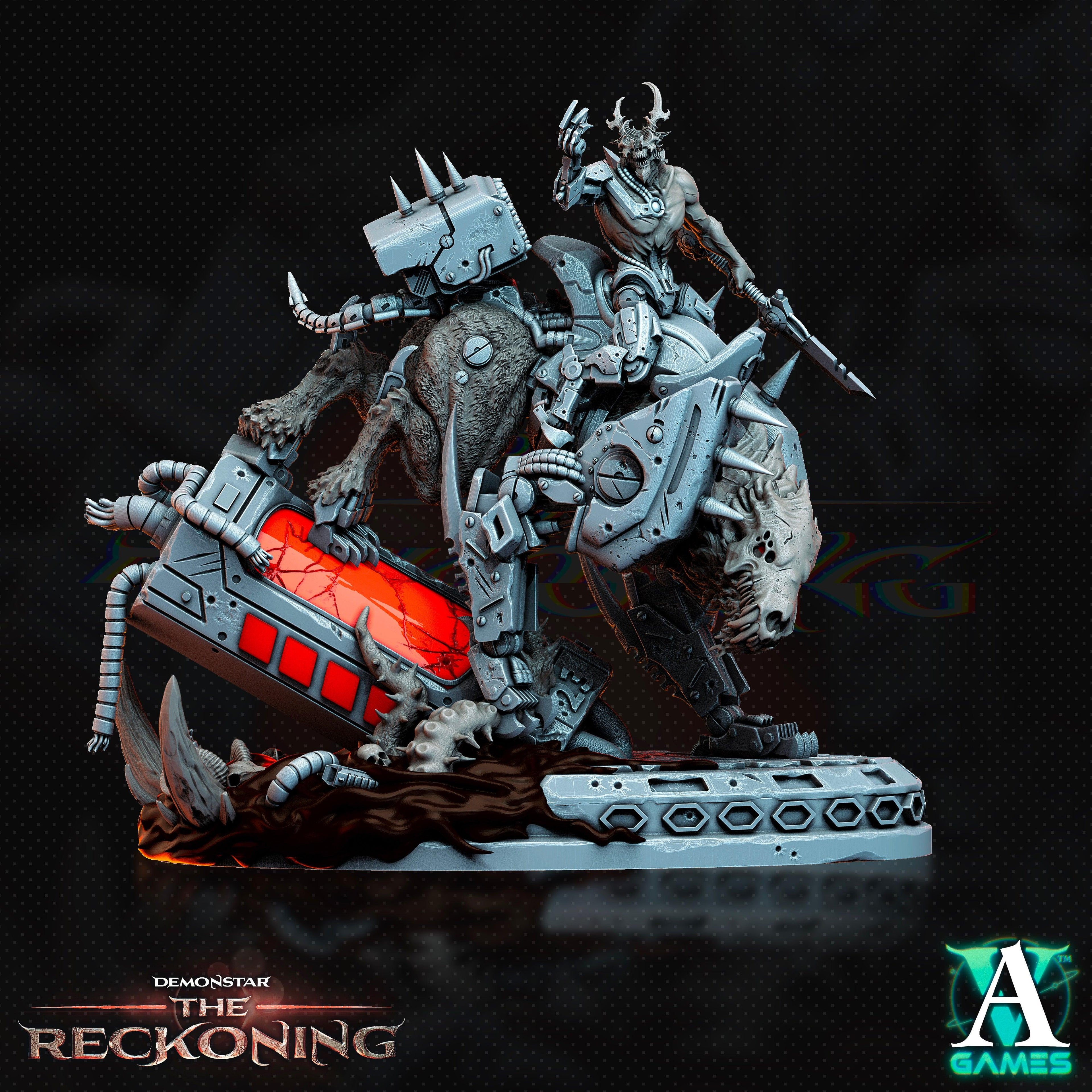 3D Printed Archvillain Games Armari Druraka Riders Demonstar - The Reckoning 28 32mm D&D
