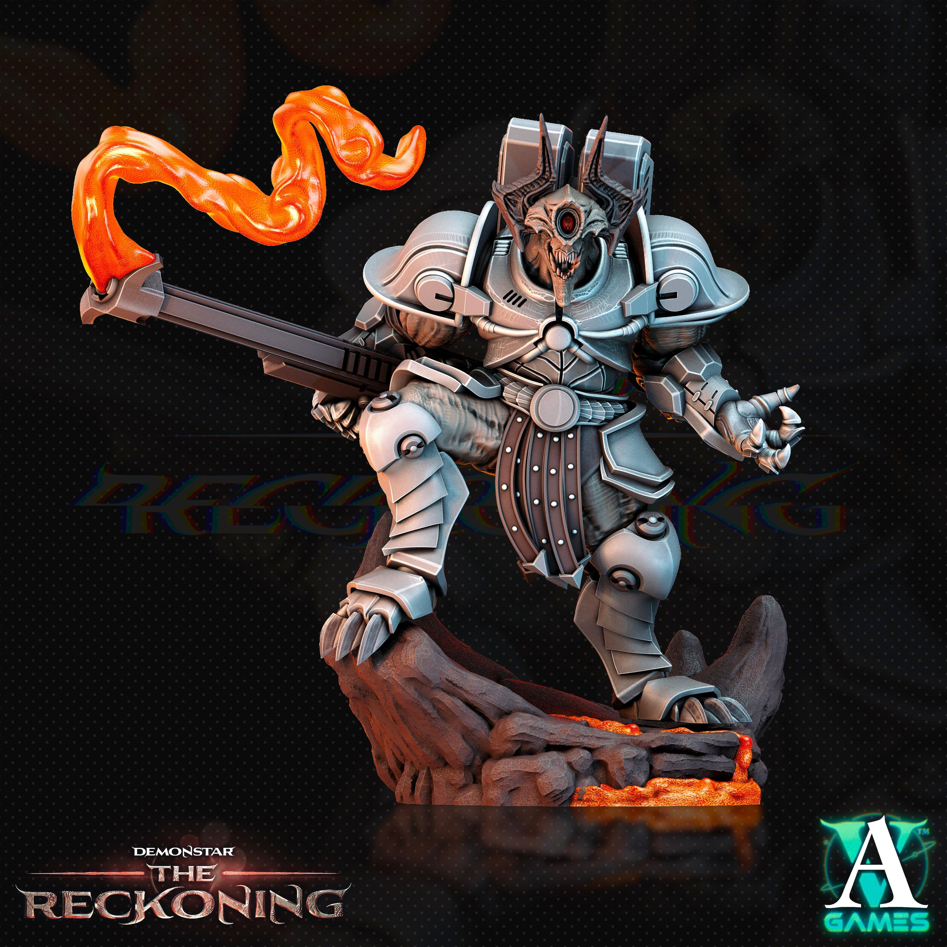 3D Printed Archvillain Games Armari Heavy Infantry Demonstar - The Reckoning 28 32mm D&D