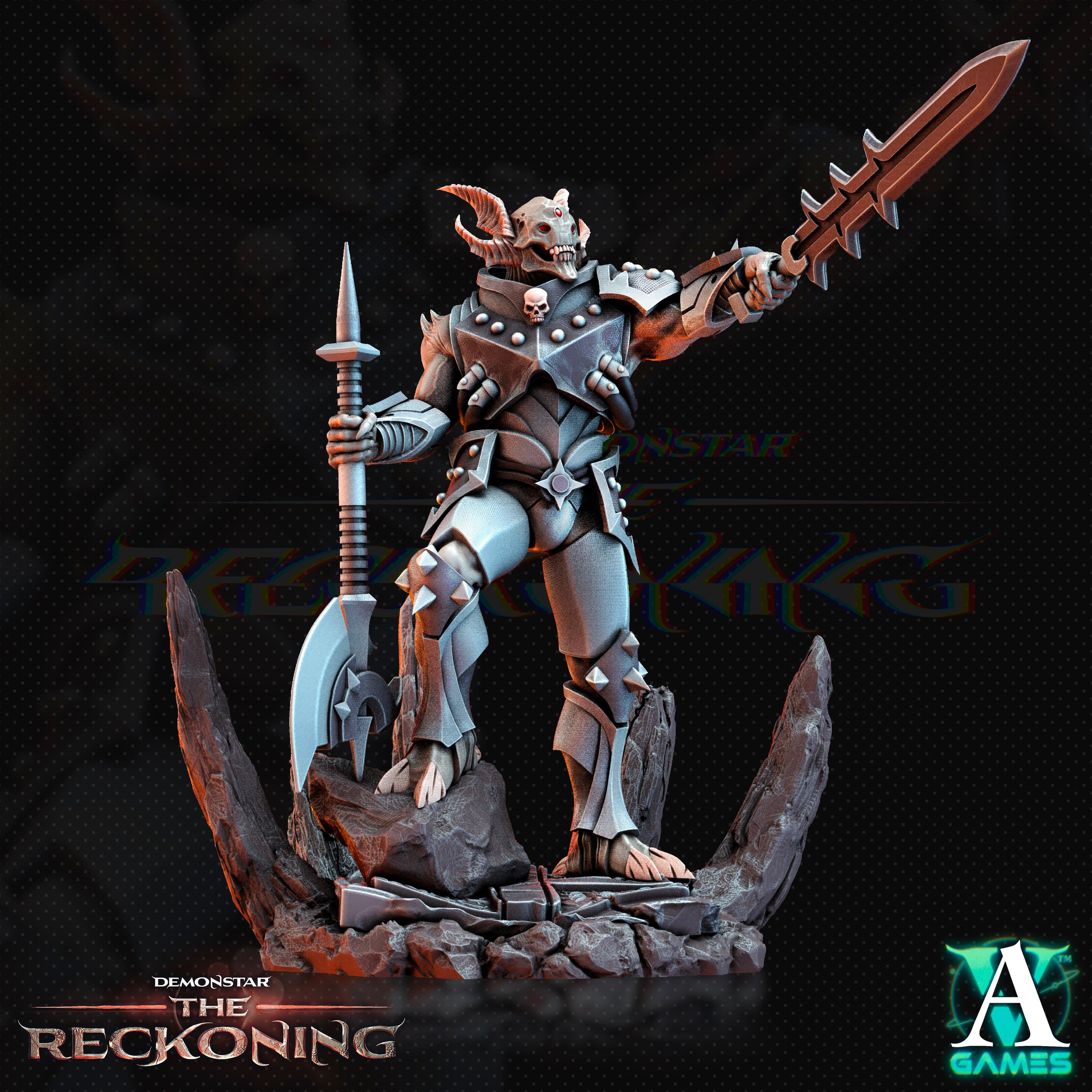 3D Printed Archvillain Games Armari Light Infantry Demonstar - The Reckoning 28 32mm D&D