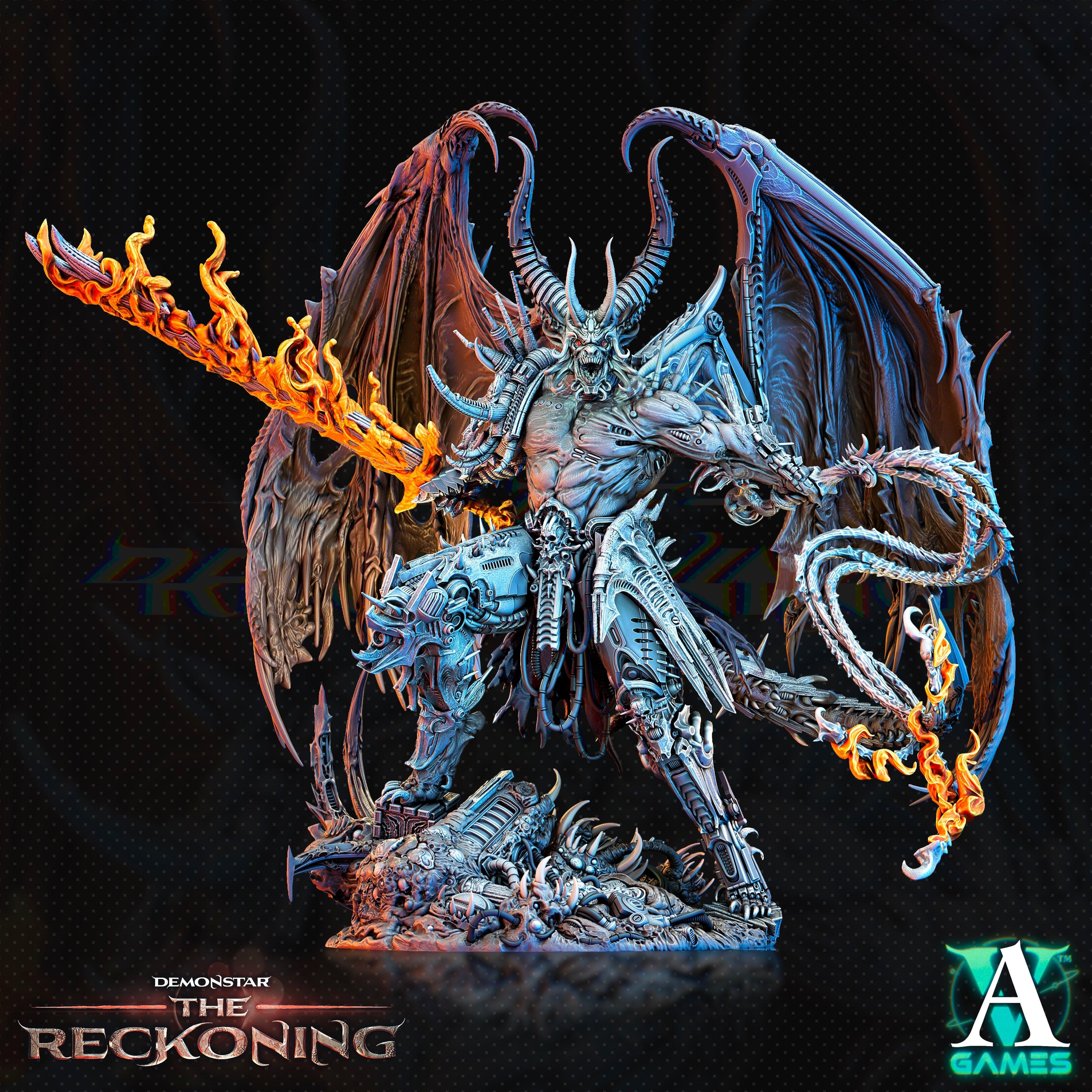 3D Printed Archvillain Games Armaros Galactic Chaoslord Demonstar - The Reckoning 28 32mm D&D