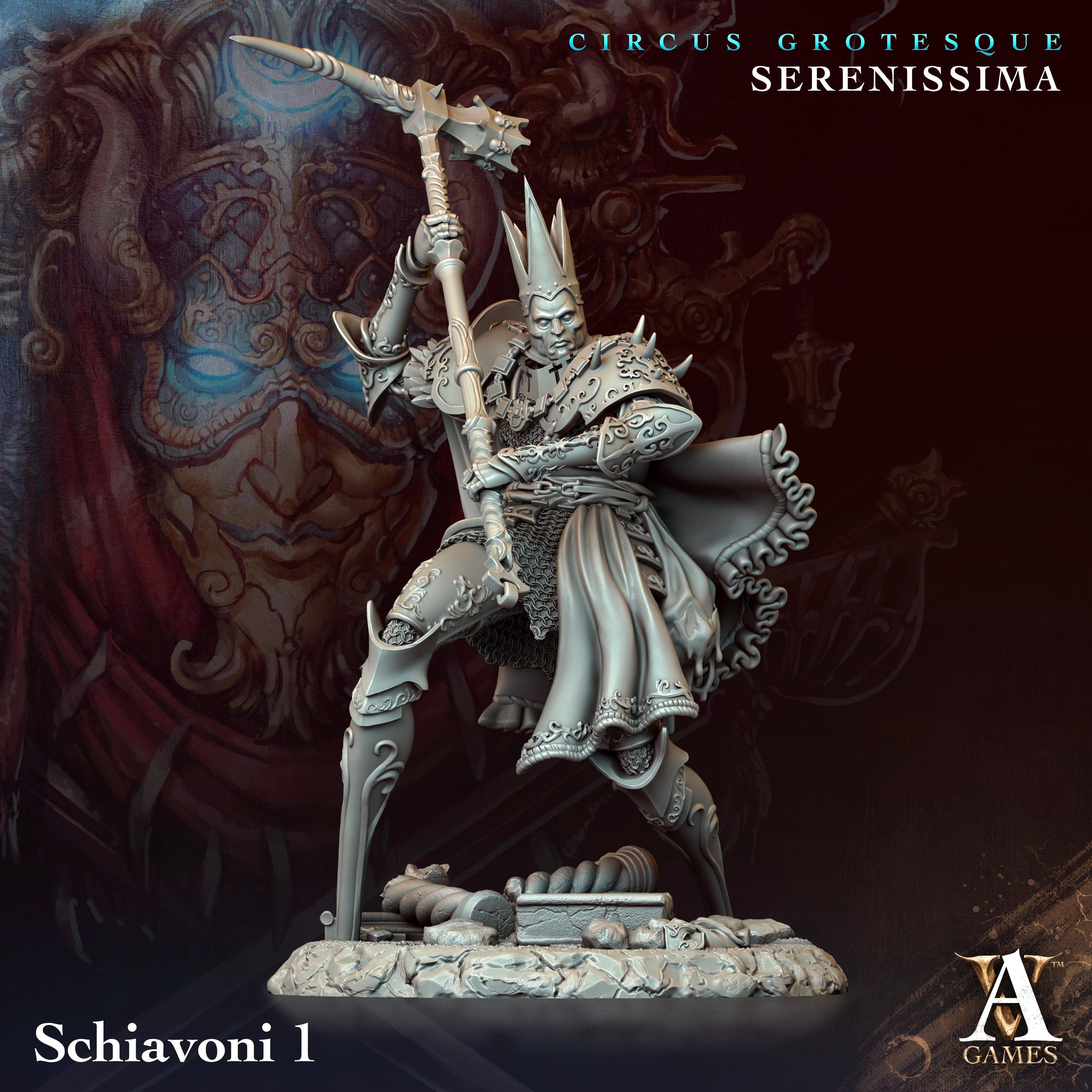 3D Printed Archvillain Games Circus Grotesque - Serenissima Schiavoni 28 32mm D&D