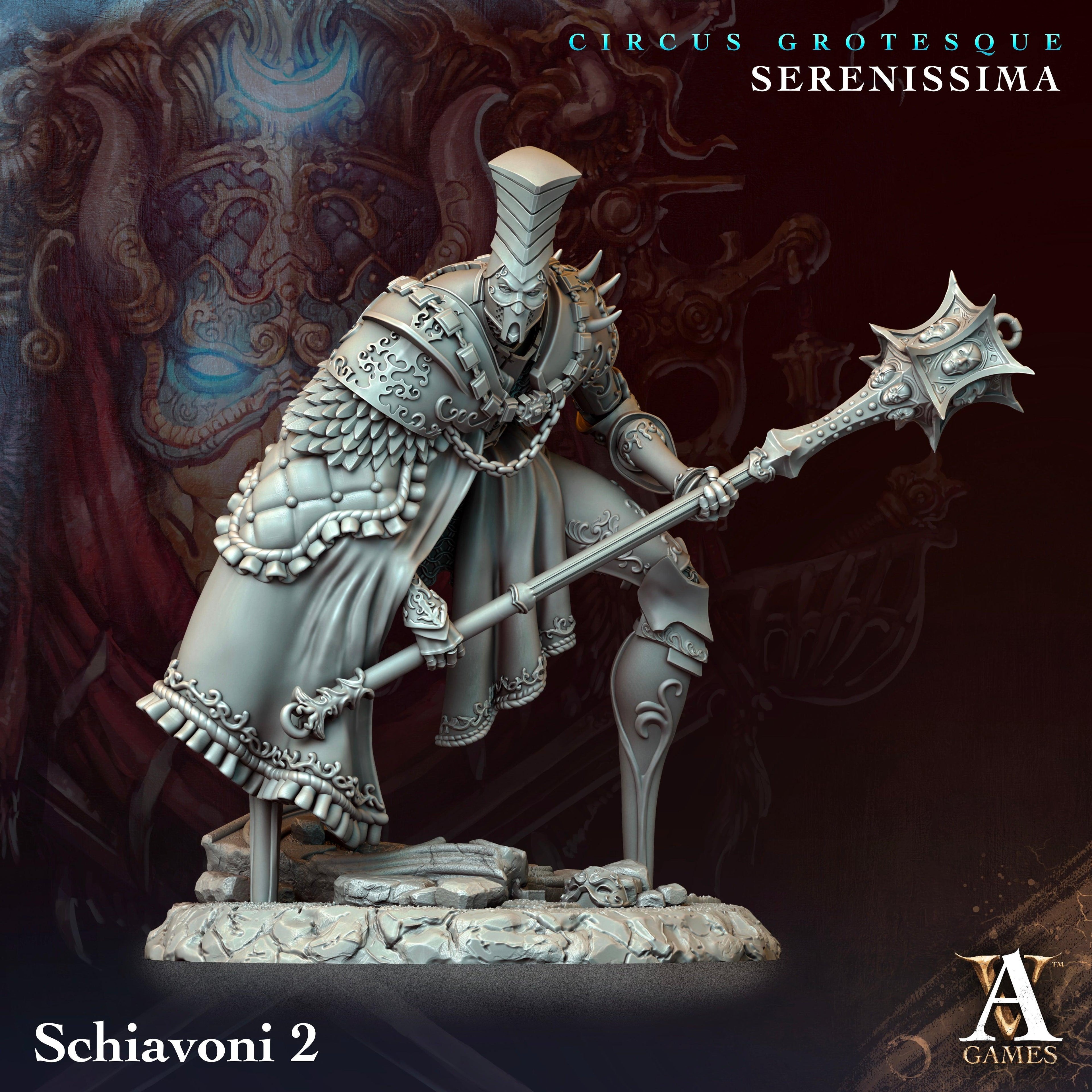3D Printed Archvillain Games Circus Grotesque - Serenissima Schiavoni 28 32mm D&D