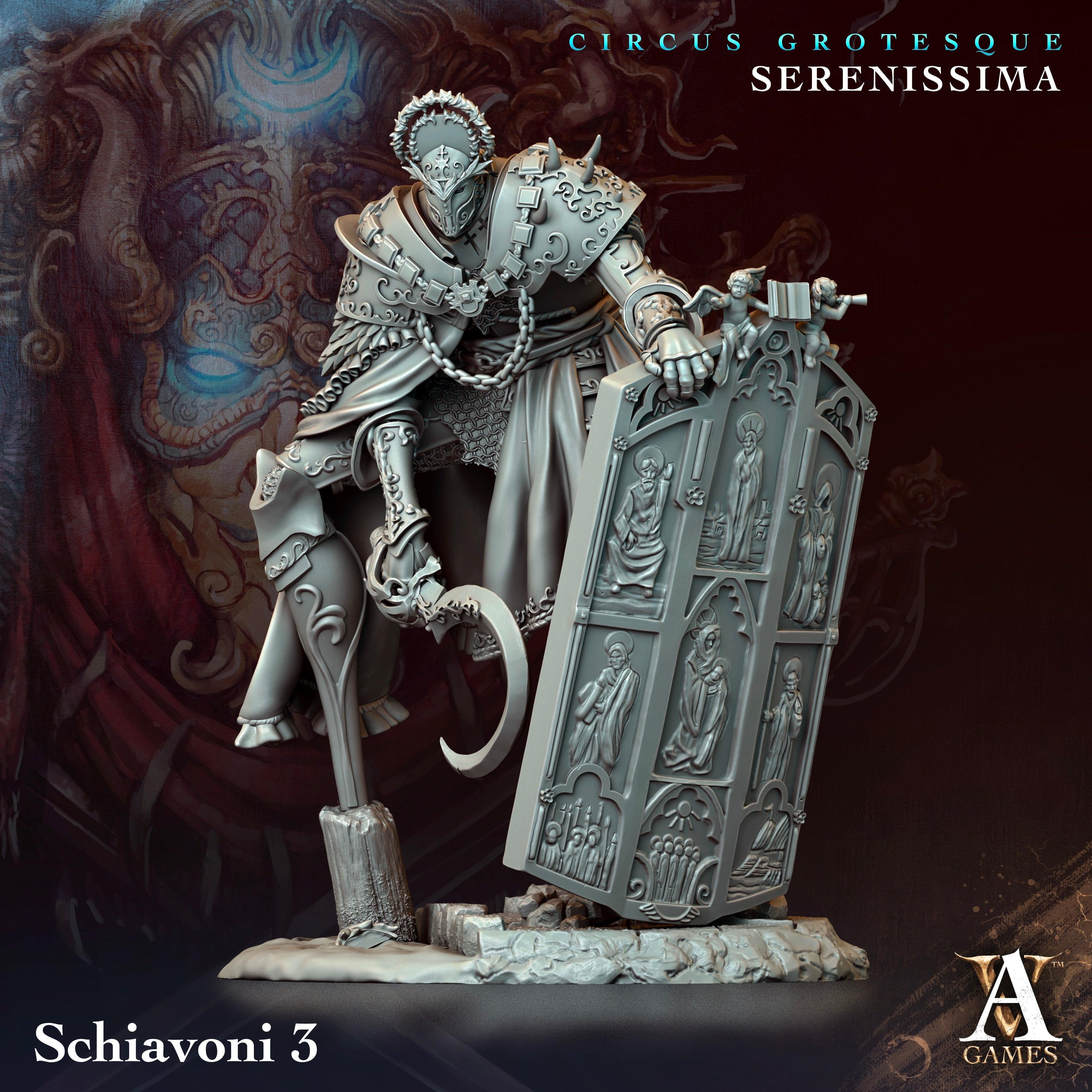3D Printed Archvillain Games Circus Grotesque - Serenissima Schiavoni 28 32mm D&D