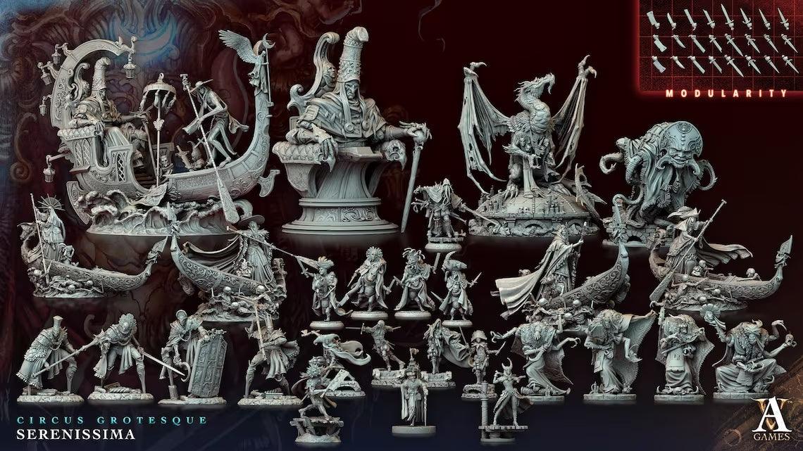 3D Printed Archvillain Games Circus Grotesque - Serenissima Schiavoni 28 32mm D&D
