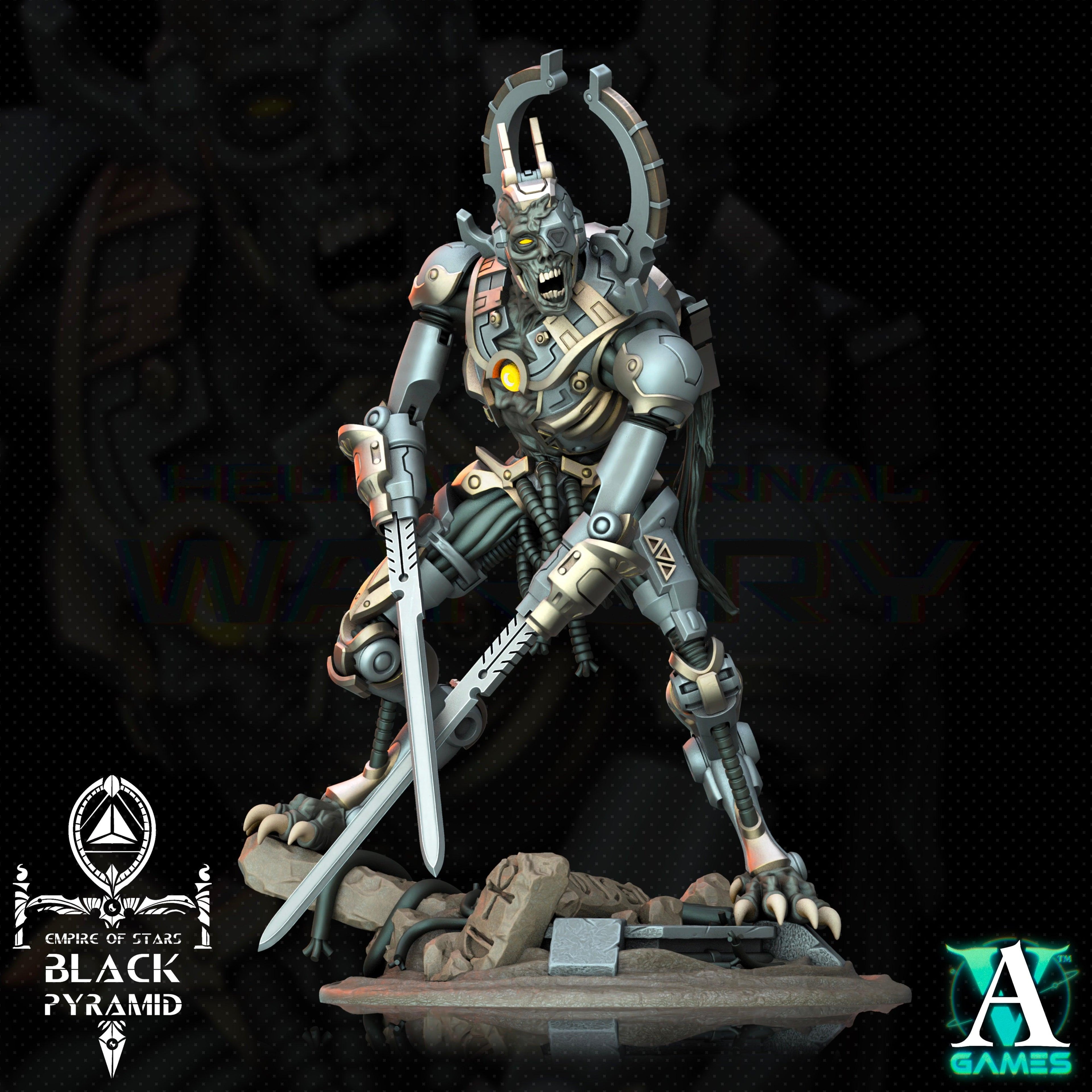 3D Printed Archvillain Games Empire of Stars - Black Pyramid Keteph Knumhar 28 32mm D&D