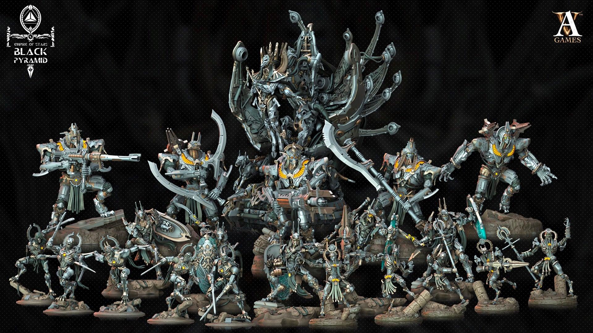 3D Printed Archvillain Games Empire of Stars - Black Pyramid Keteph Knumhar 28 32mm D&D