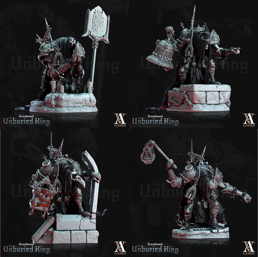 3D Printed Archvillain Games Fulgor Mortis - Gravebound The Unburied King 28 32mm D&D