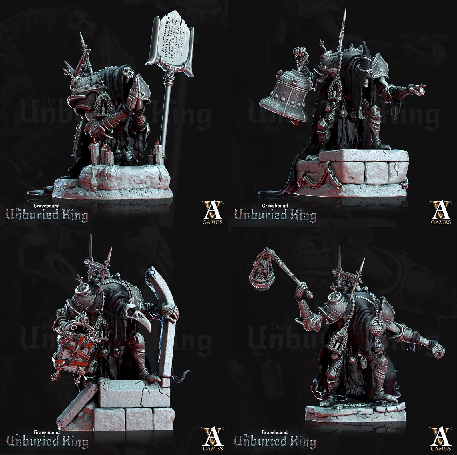 3D Printed Archvillain Games Fulgor Mortis - Gravebound The Unburied King 28 32mm D&D