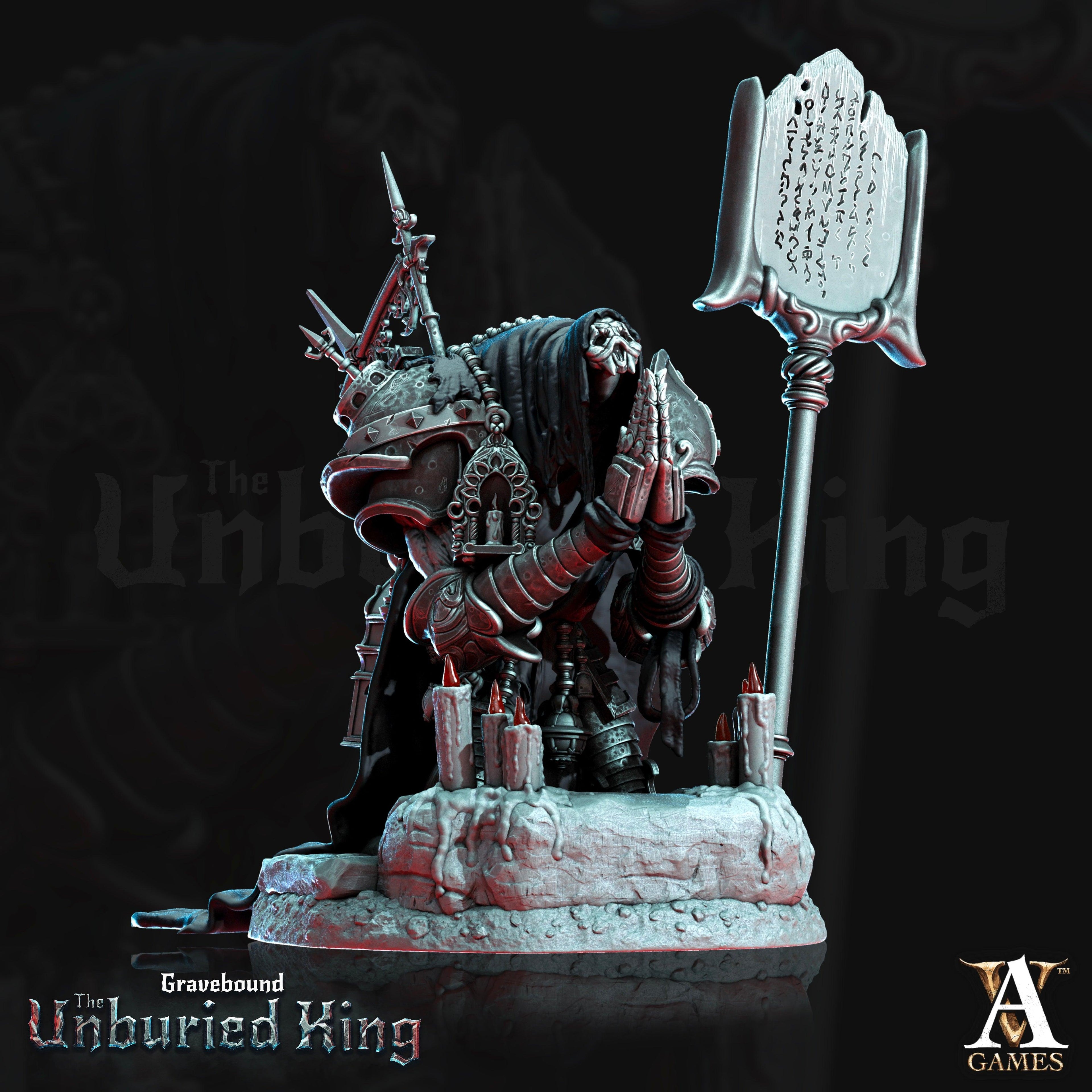 3D Printed Archvillain Games Fulgor Mortis - Gravebound The Unburied King 28 32mm D&D