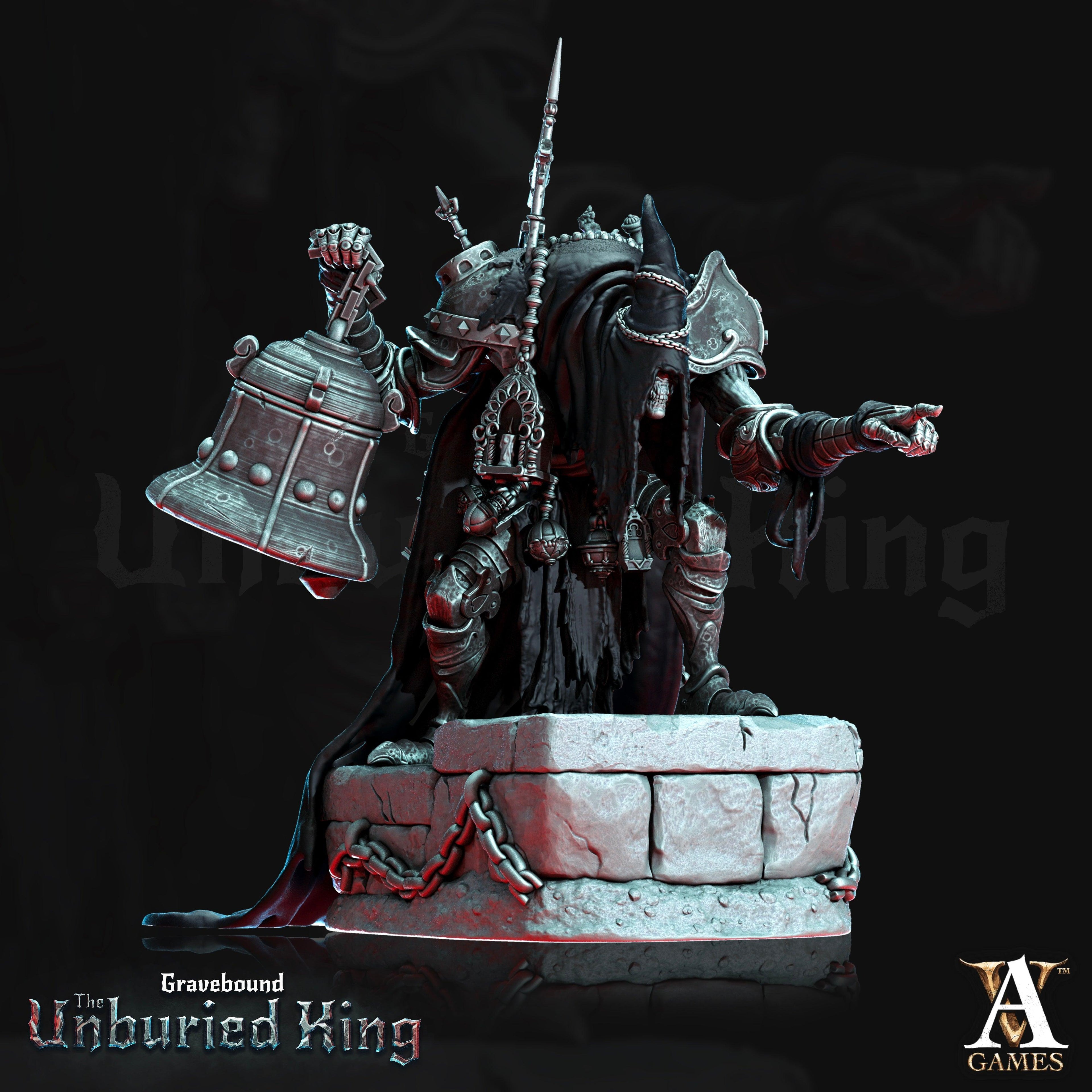 3D Printed Archvillain Games Fulgor Mortis - Gravebound The Unburied King 28 32mm D&D