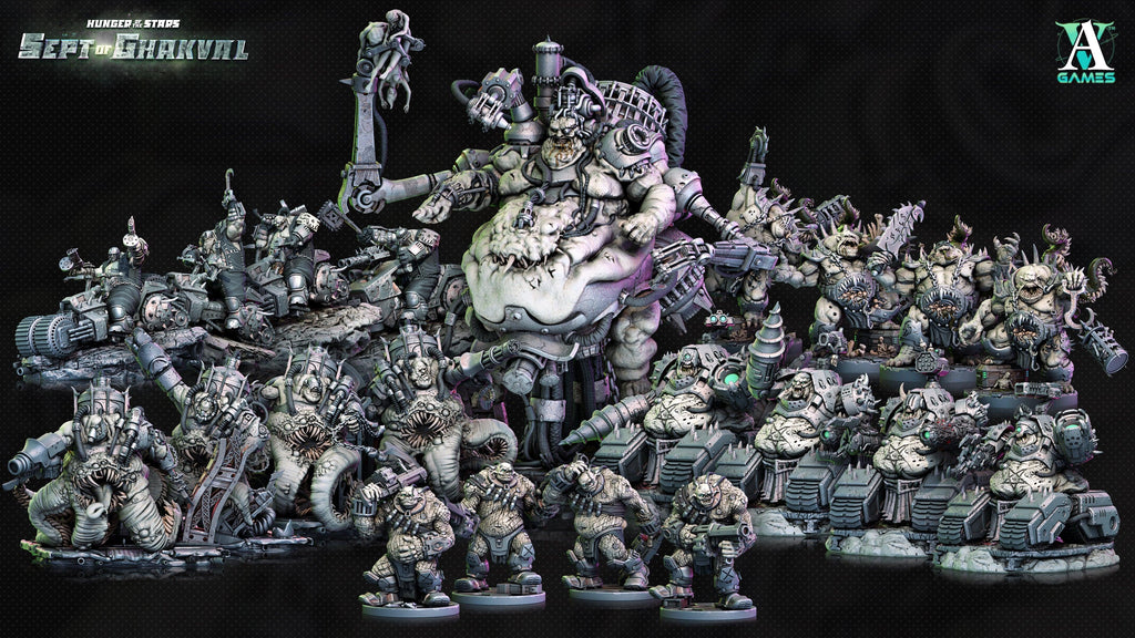 3D Printed Archvillain Games Ghakval Jailers Hunger of the Stars 28 32mm D&D