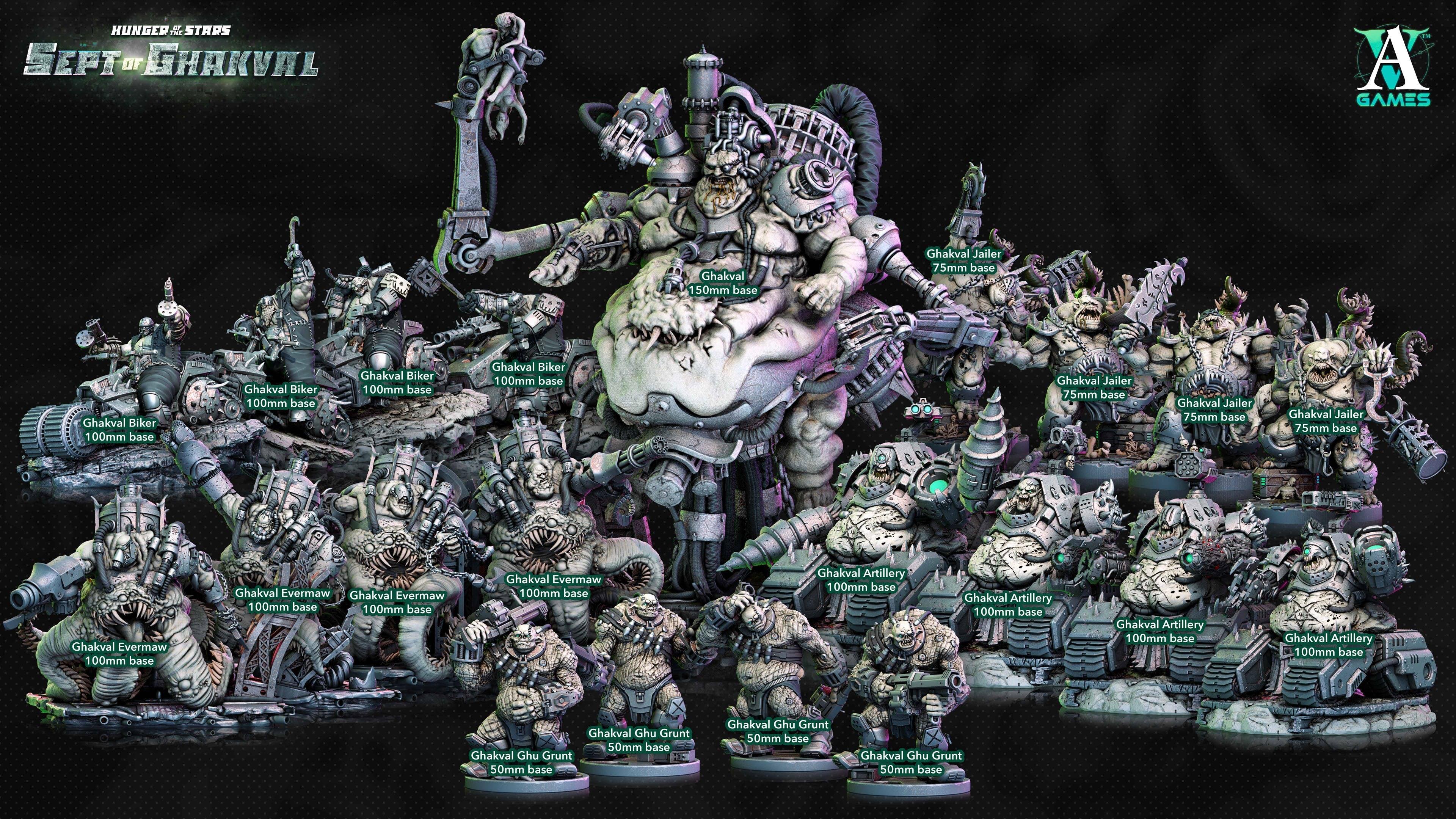 3D Printed Archvillain Games Ghakval Jailers Hunger of the Stars 28 32mm D&D