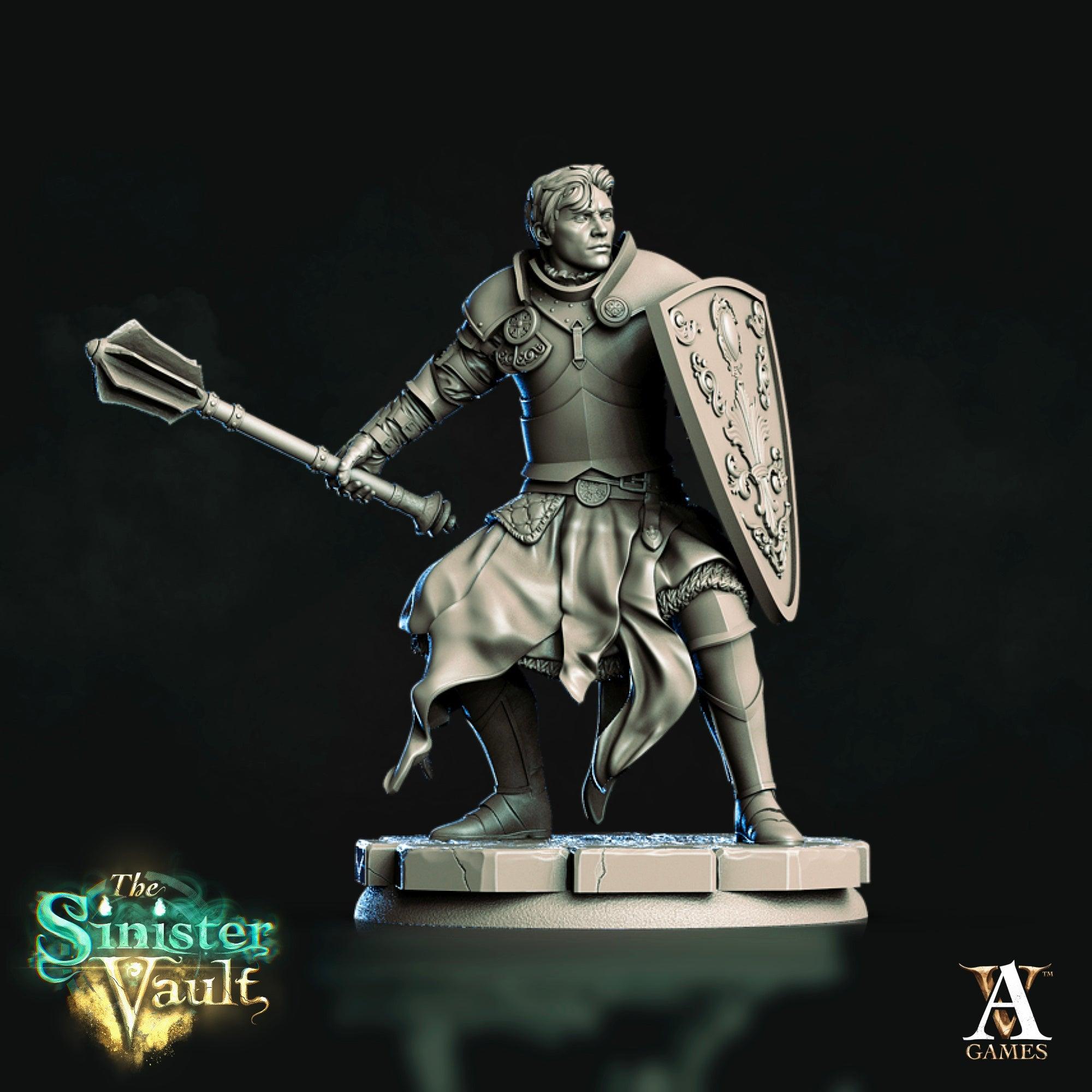 3D Printed Archvillain Games Gharl the Cleric The Sinister Vault 28 32mm D&D