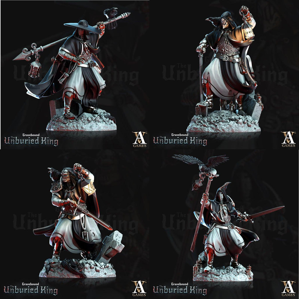 3D Printed Archvillain Games Morituri - Gravebound The Unburied King 28 32mm D&D