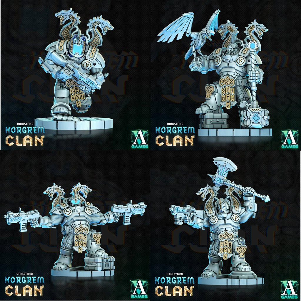 3D Printed Archvillain Games Norgrem Shocktroopers Vahlstahd - Norgrem Clan 28 32mm D&D