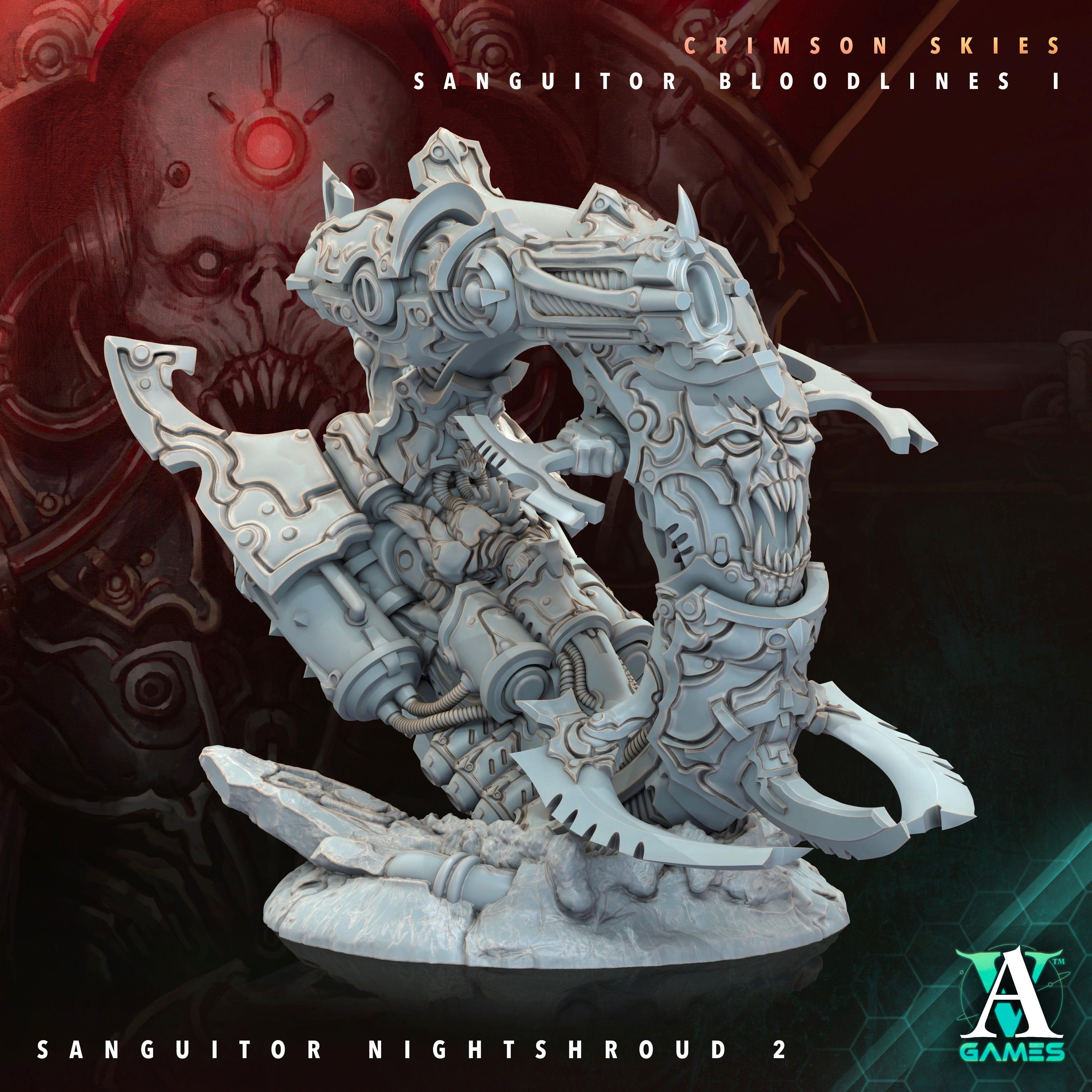 3D Printed Archvillain Games Sanguitor Nightshrouds Crimson Skies - Sanguitor Bloodlines Bloodright - Anathema 28 32mm D&D