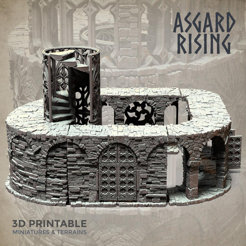 3D Printed Asgard Rising Stone Construction Ruins Modular Set 28mm - 32mm Ragnarok D&D