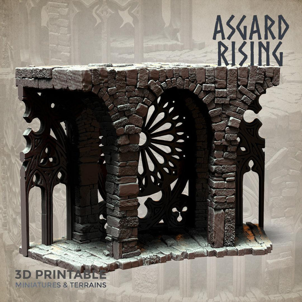 3D Printed Asgard Rising Stone Construction Ruins Modular Set 28mm - 32mm Ragnarok D&D